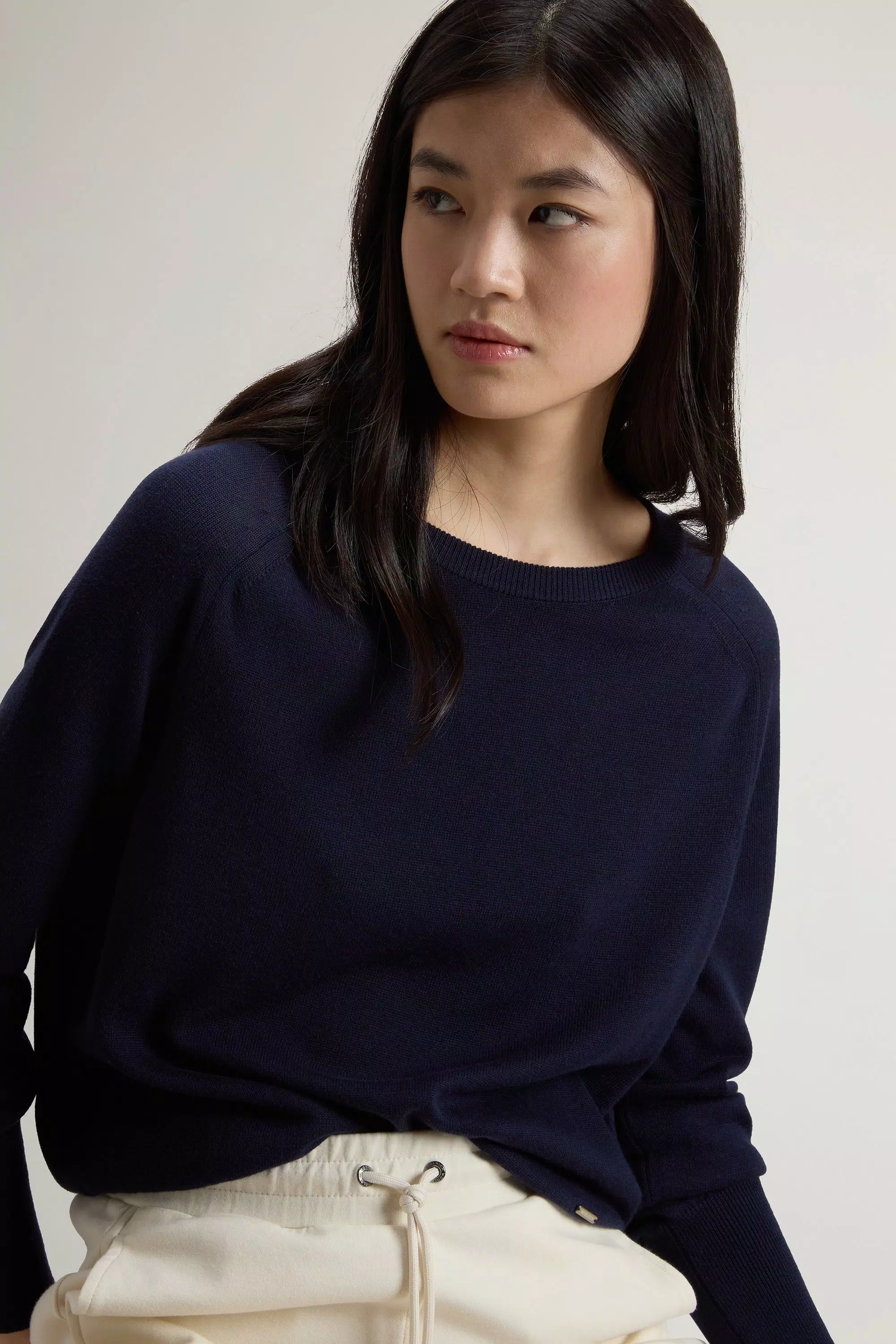 Crewneck-Pullover aus Baumwollmischung - Melton Blue