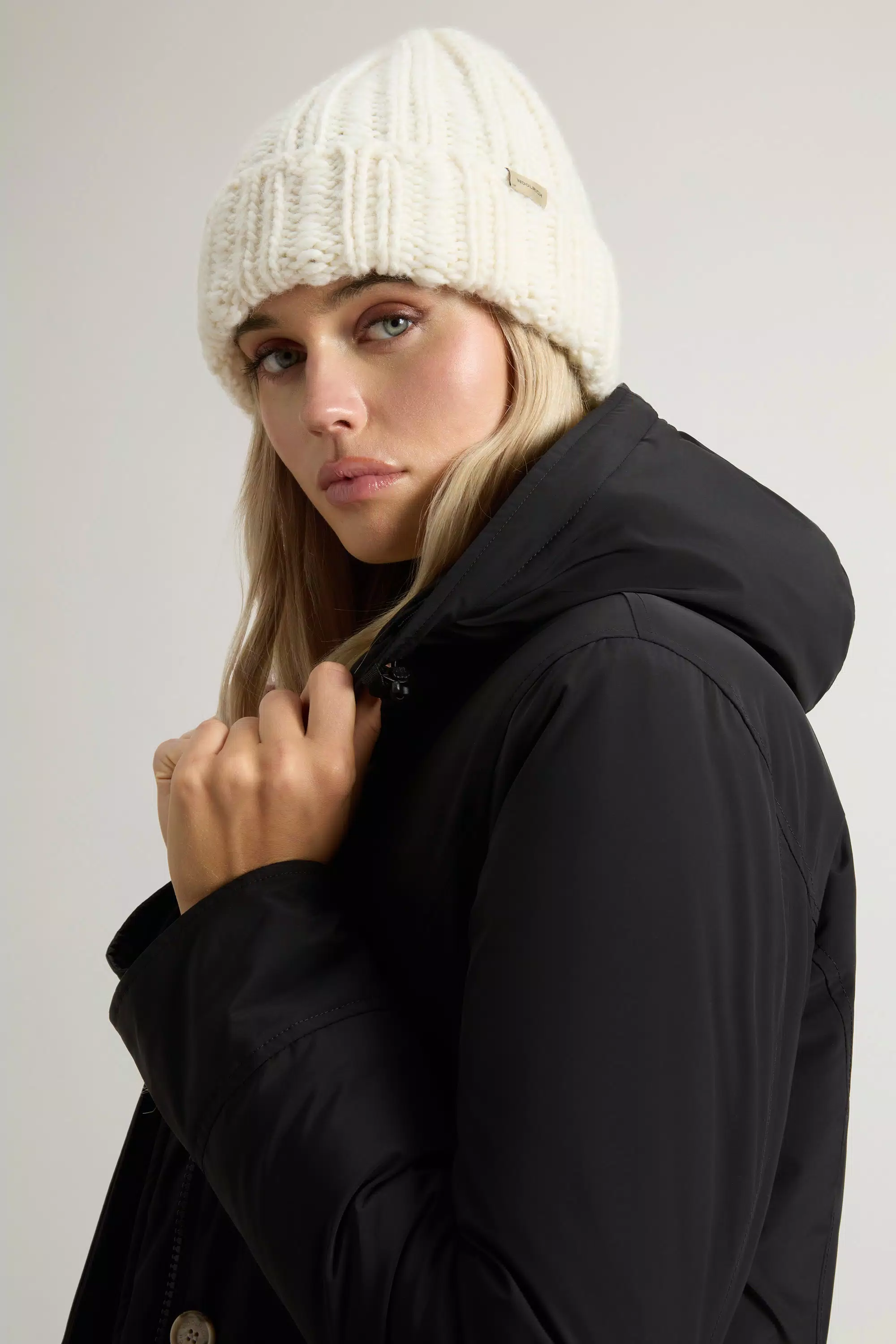 Arktische Parka im Urban-Touch mit abnehmbarem Fuchsfell - Schwarz