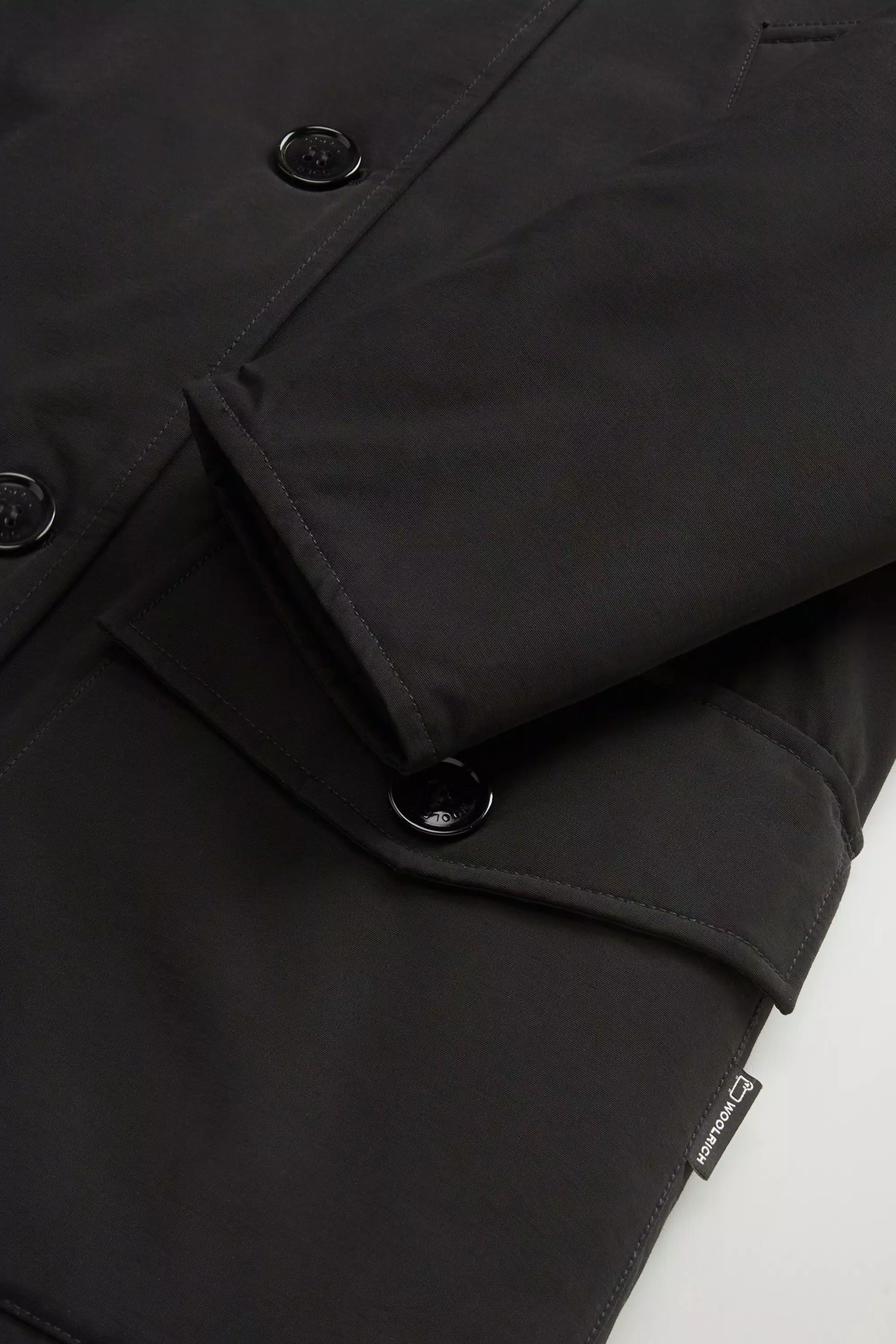 Arktische Parka aus Ramar-Gewebe mit vier Taschen und abnehmbarem Pelz - Schwarz