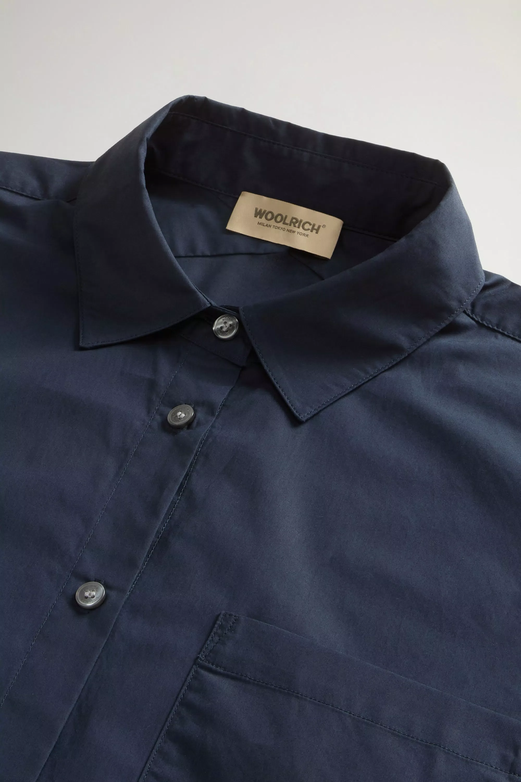 Boyfriend-Hemd aus reiner Baumwolle Popeline - Melton Blau