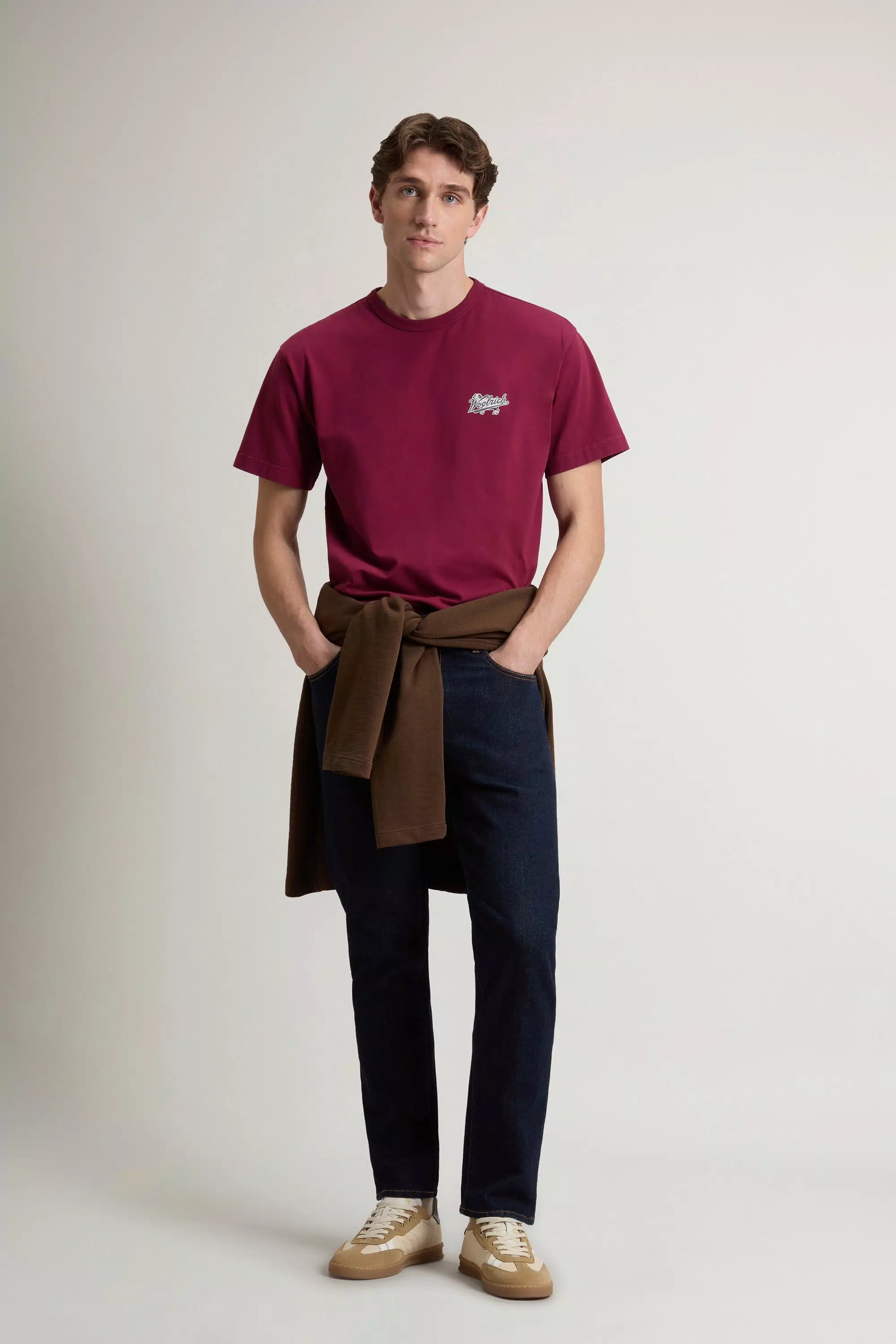 T-Shirt aus reiner Baumwolle mit Logo - Rhododendron