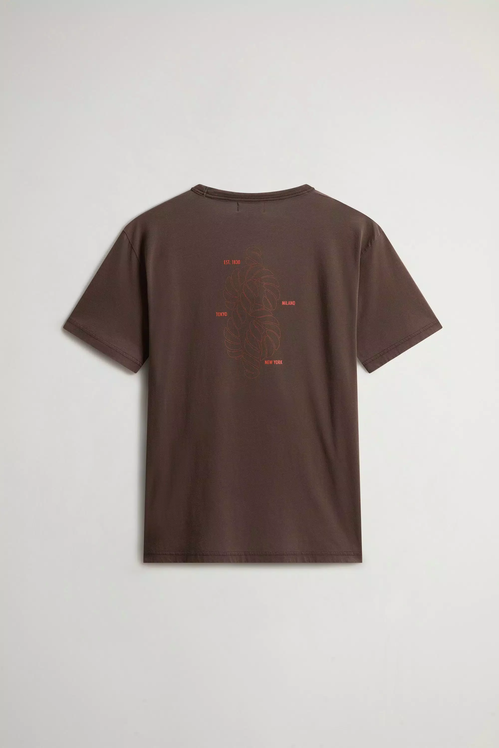 Gedüngtes T-Shirt aus reiner Baumwolle - Abgenutztes Schiefergrau
