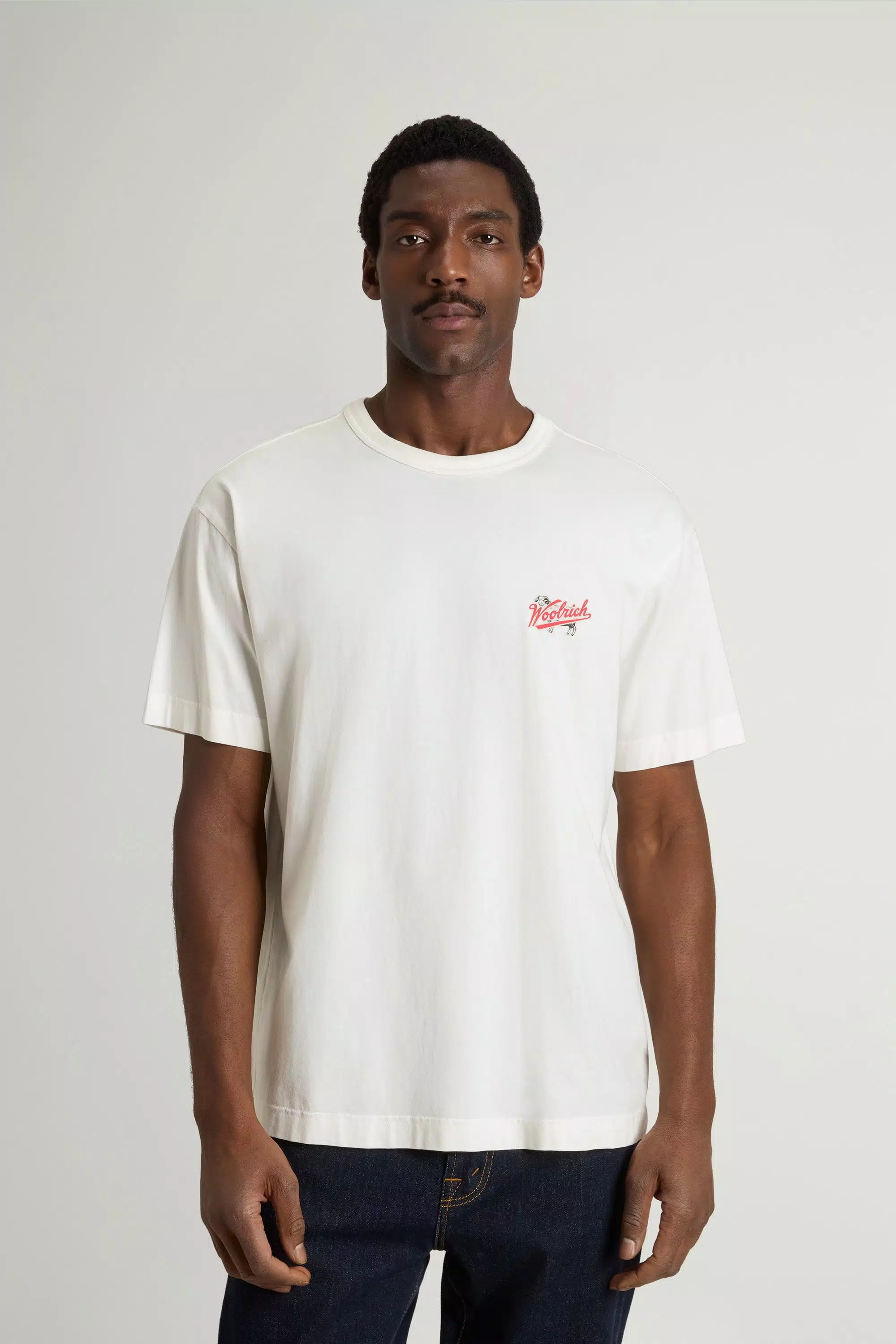 T-Shirt aus reiner Baumwolle mit Logo - Arctic White