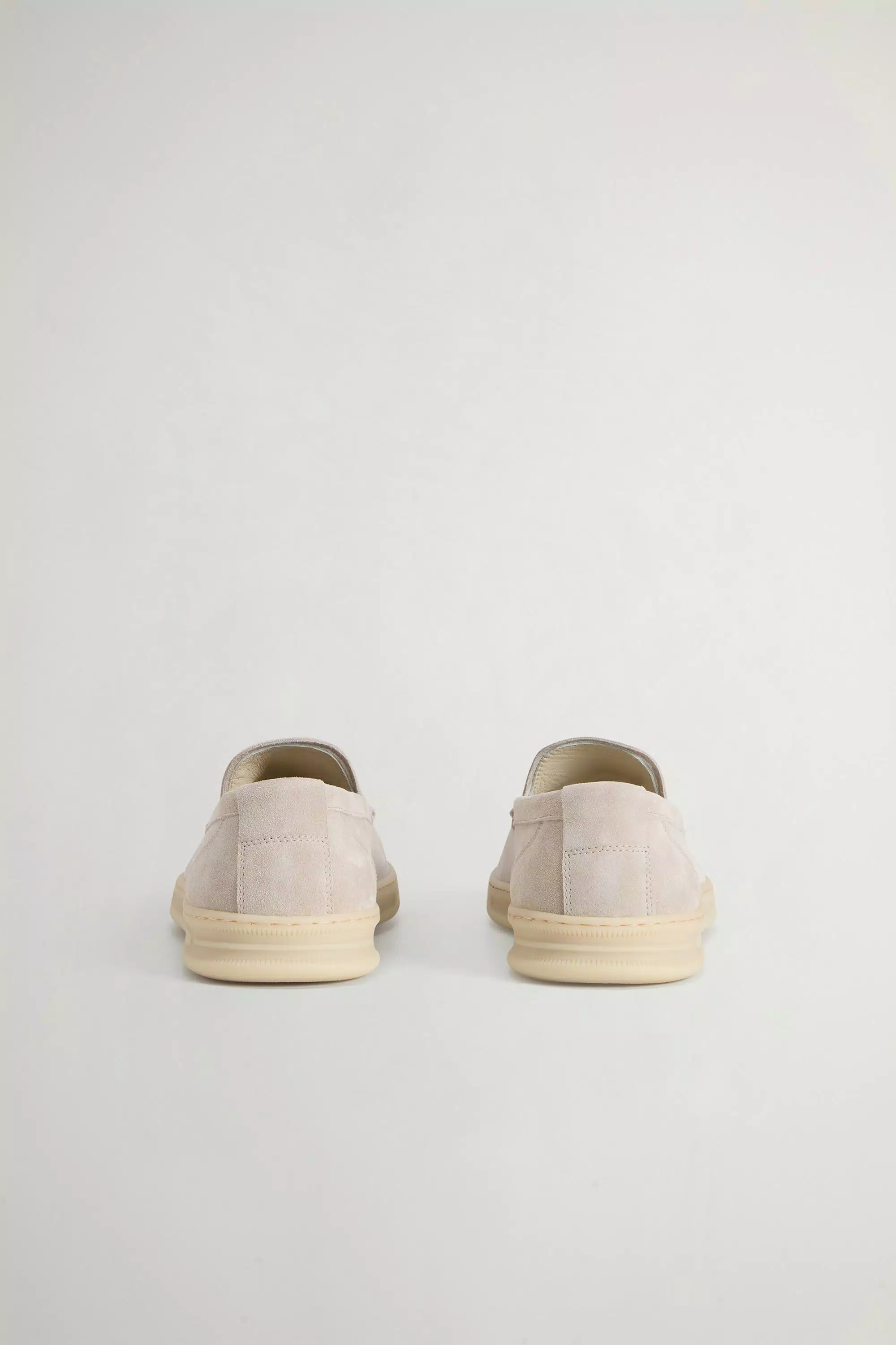 Suede Loafers - Taupe