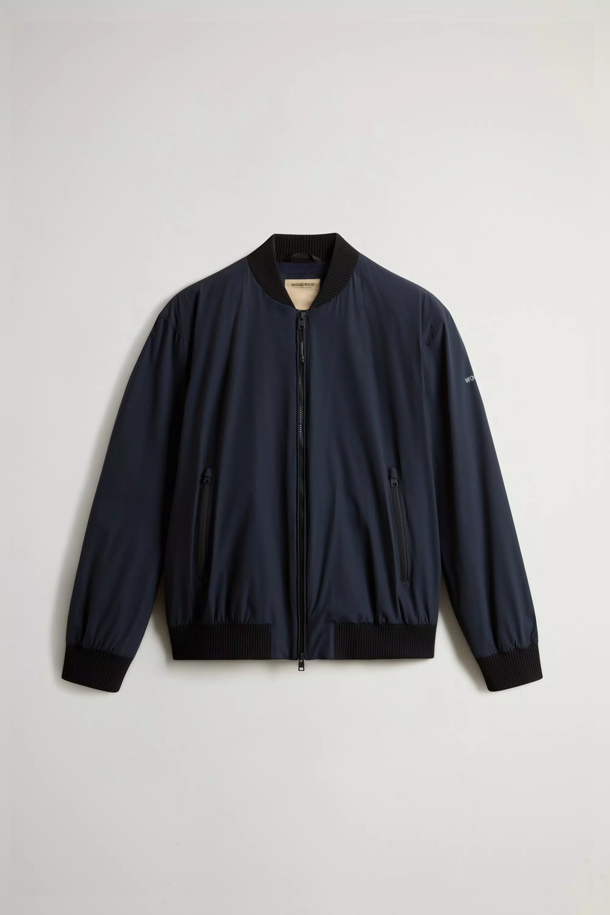 Bomberjacke aus matter Stretch-Nylon-Optik - Melton Blue