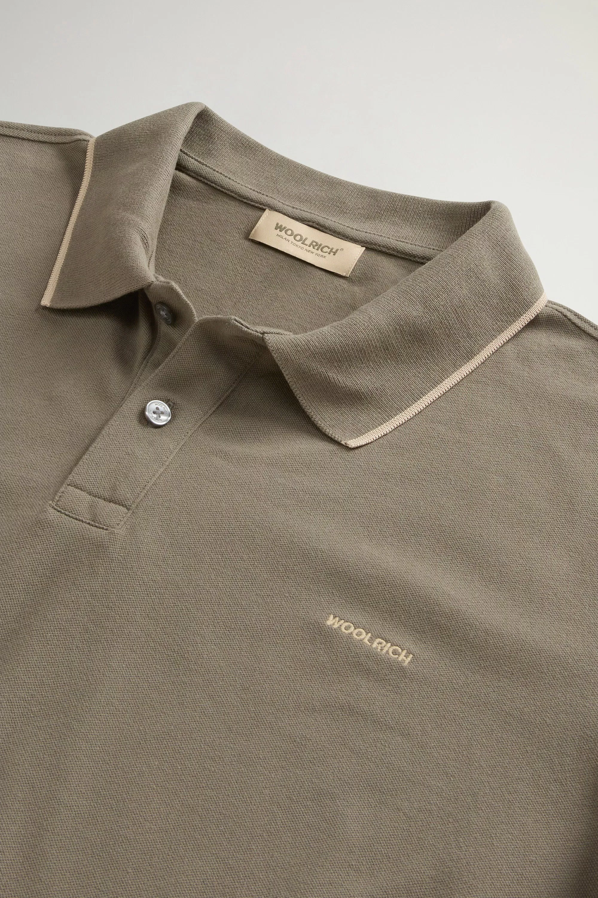 Monterey Polo-Shirt aus Stretch-Baumwollmischgewebe - Rauchgrüner Oliv