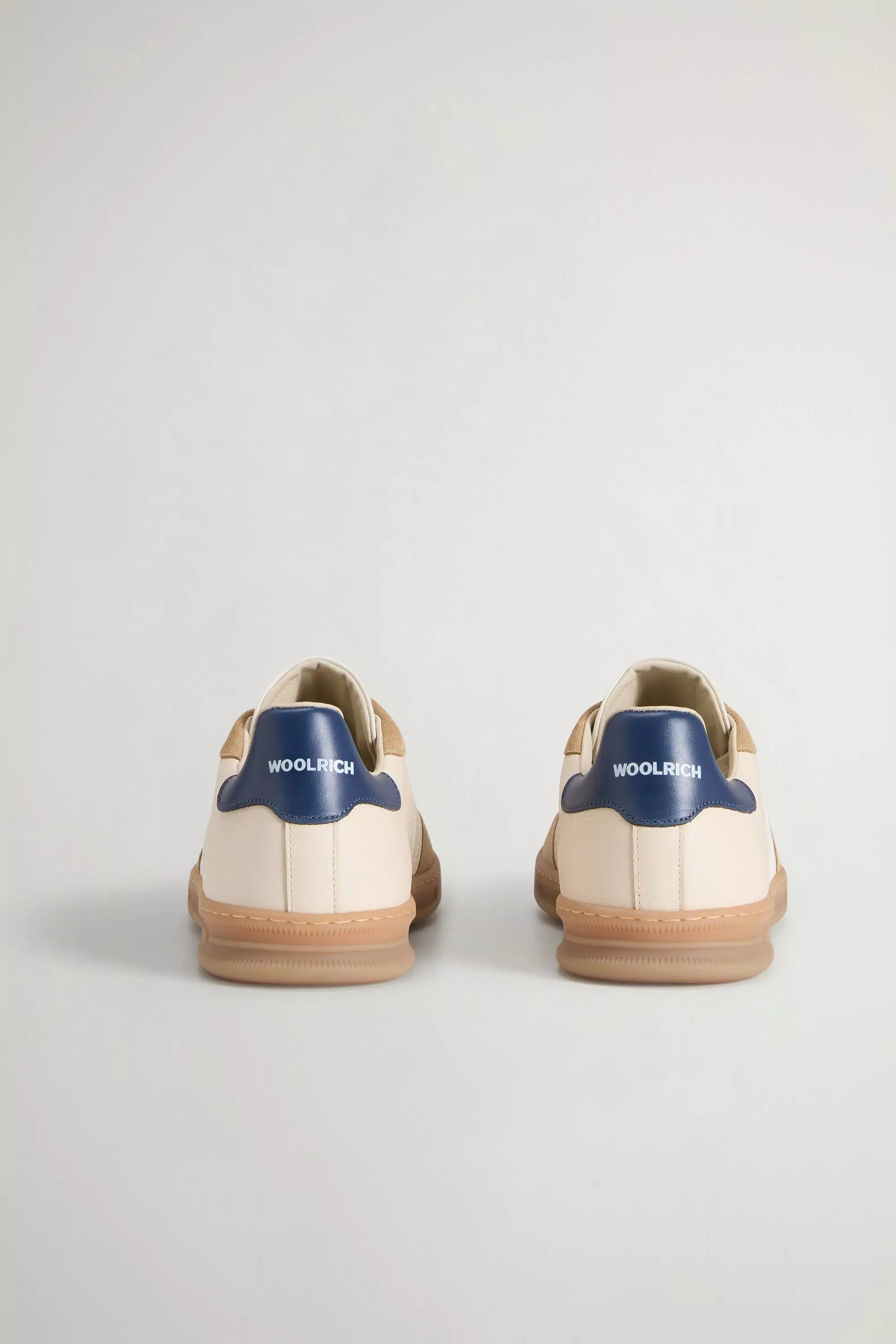 Doubleu Tennis-Sneaker aus Leder mit Wildleder-Details - Beige Whipped Cream