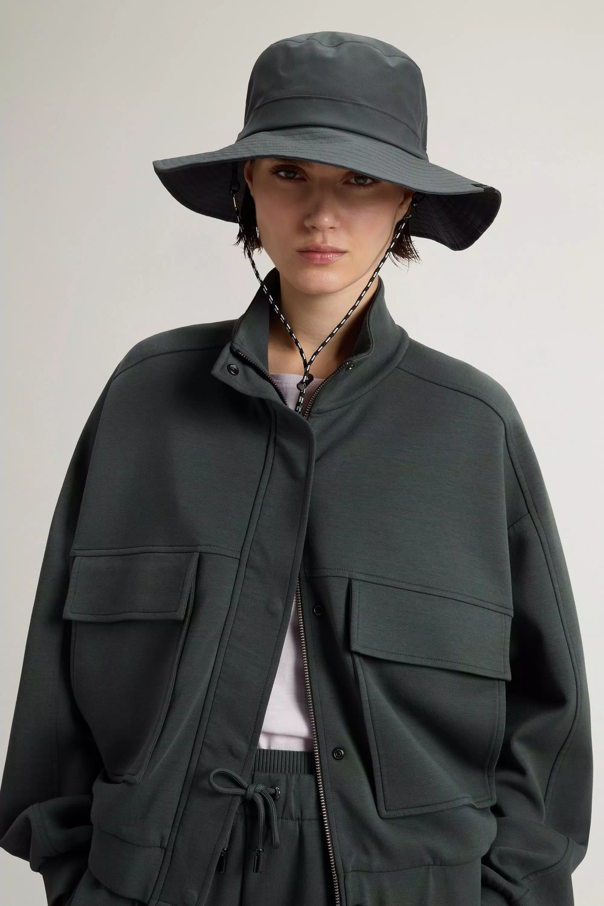 Full-Zipper-Sweatshirt aus Baumwoll-Mischgewebe - Forest Veil