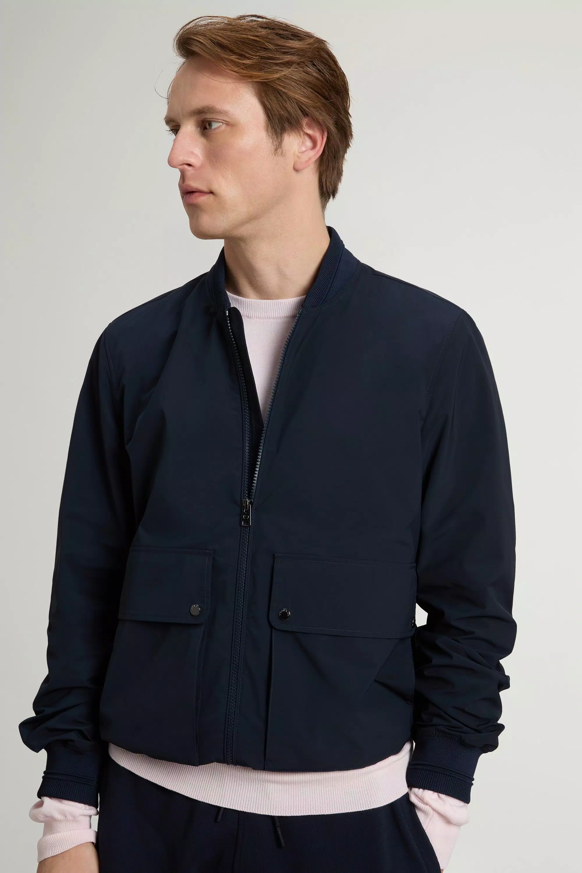 Wesley Bomberjacke im Urban-Touch-Look - Melton Blau
