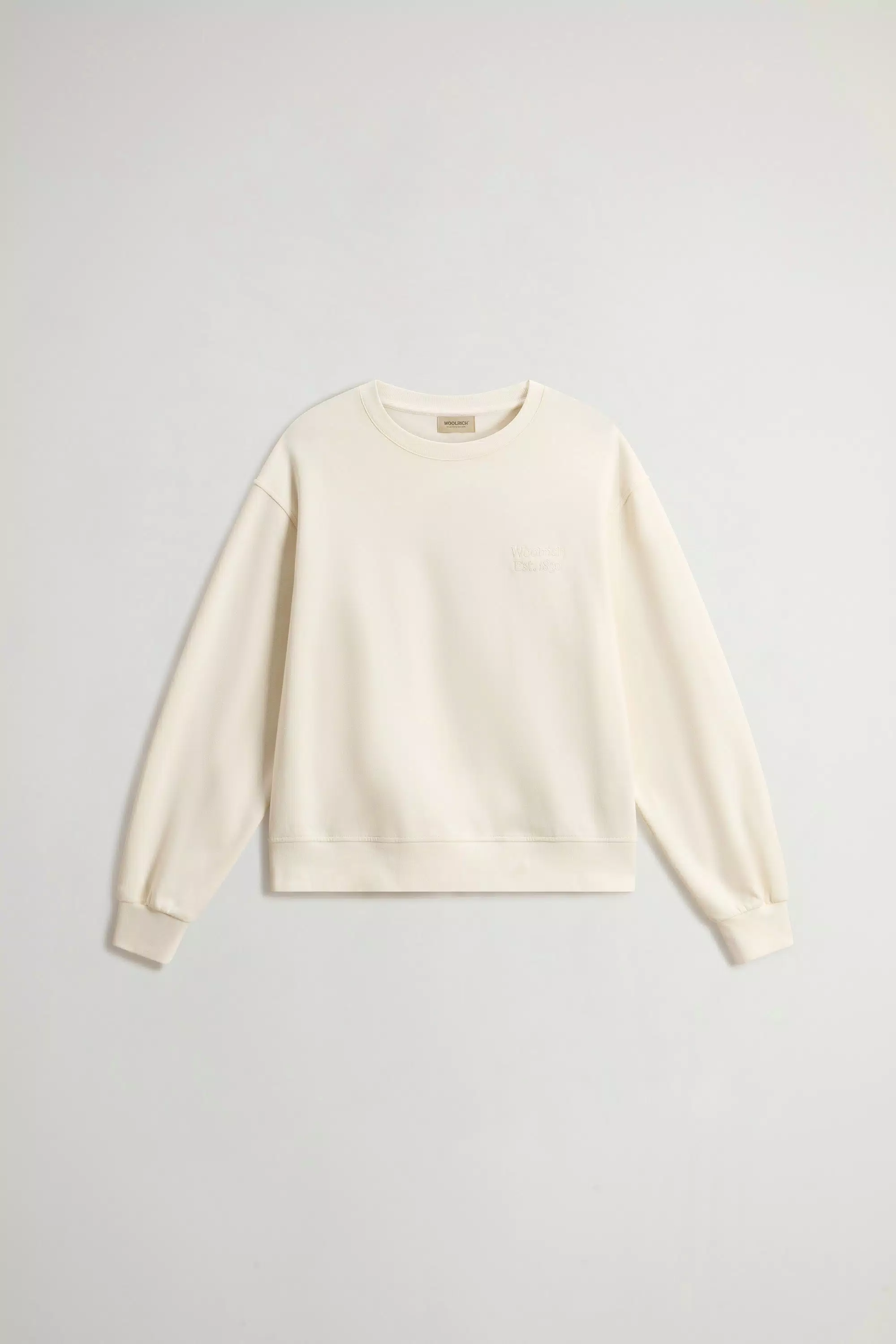 Crewneck-Sweatshirt aus Baumwoll-Mischgewebe - Milchcreme
