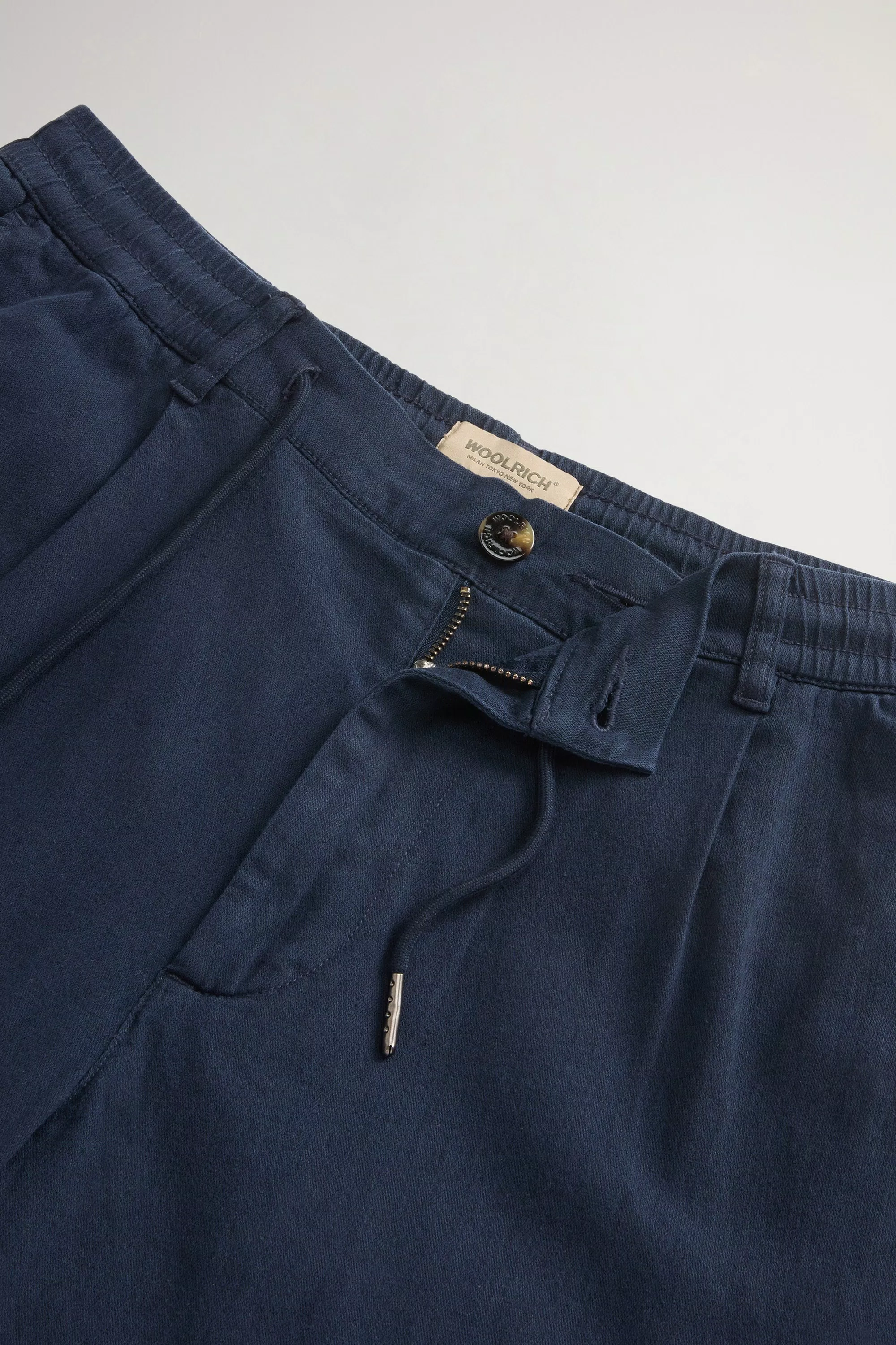Gedüngte Milton-Hose aus Baumwolle und Leinenmischung - Melton Blue