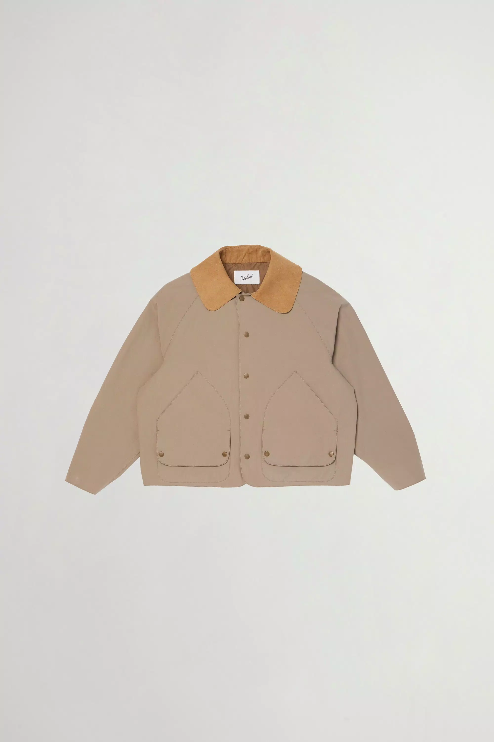 Jagdjacke aus dreilagigem Baumwollstoff - Beige
