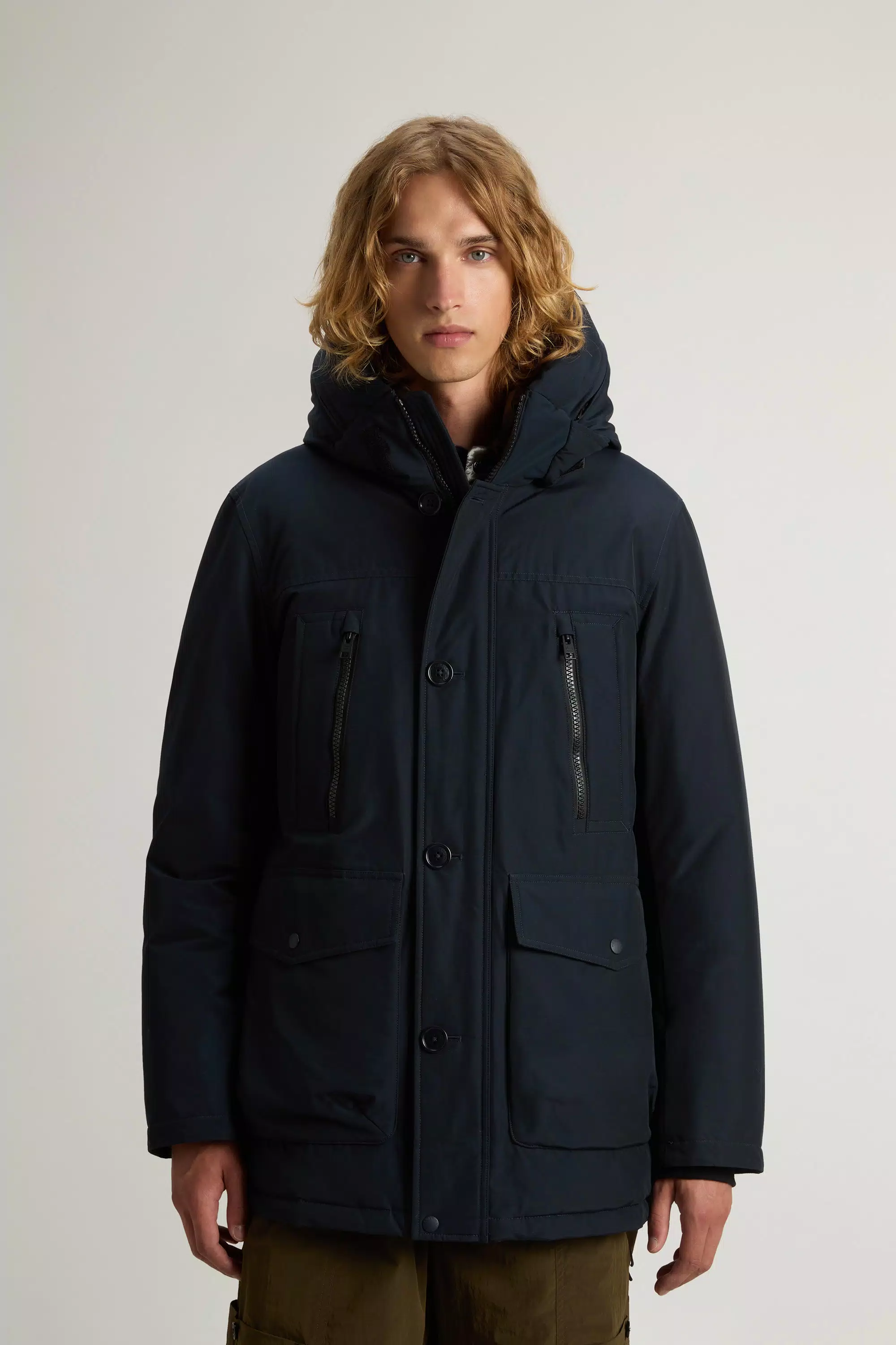 Arctic Parka Evolution aus Ramar-Stoff - Melton Blau