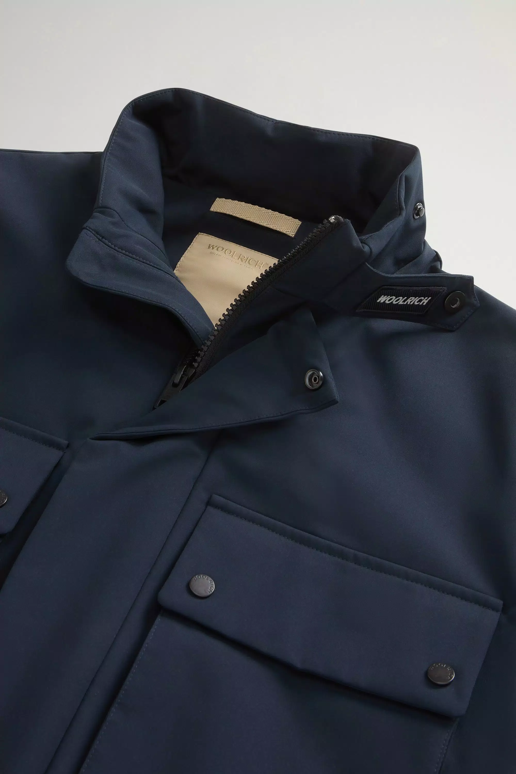 Hybrid-Jacke aus zweilagigem Material - Melton Blau