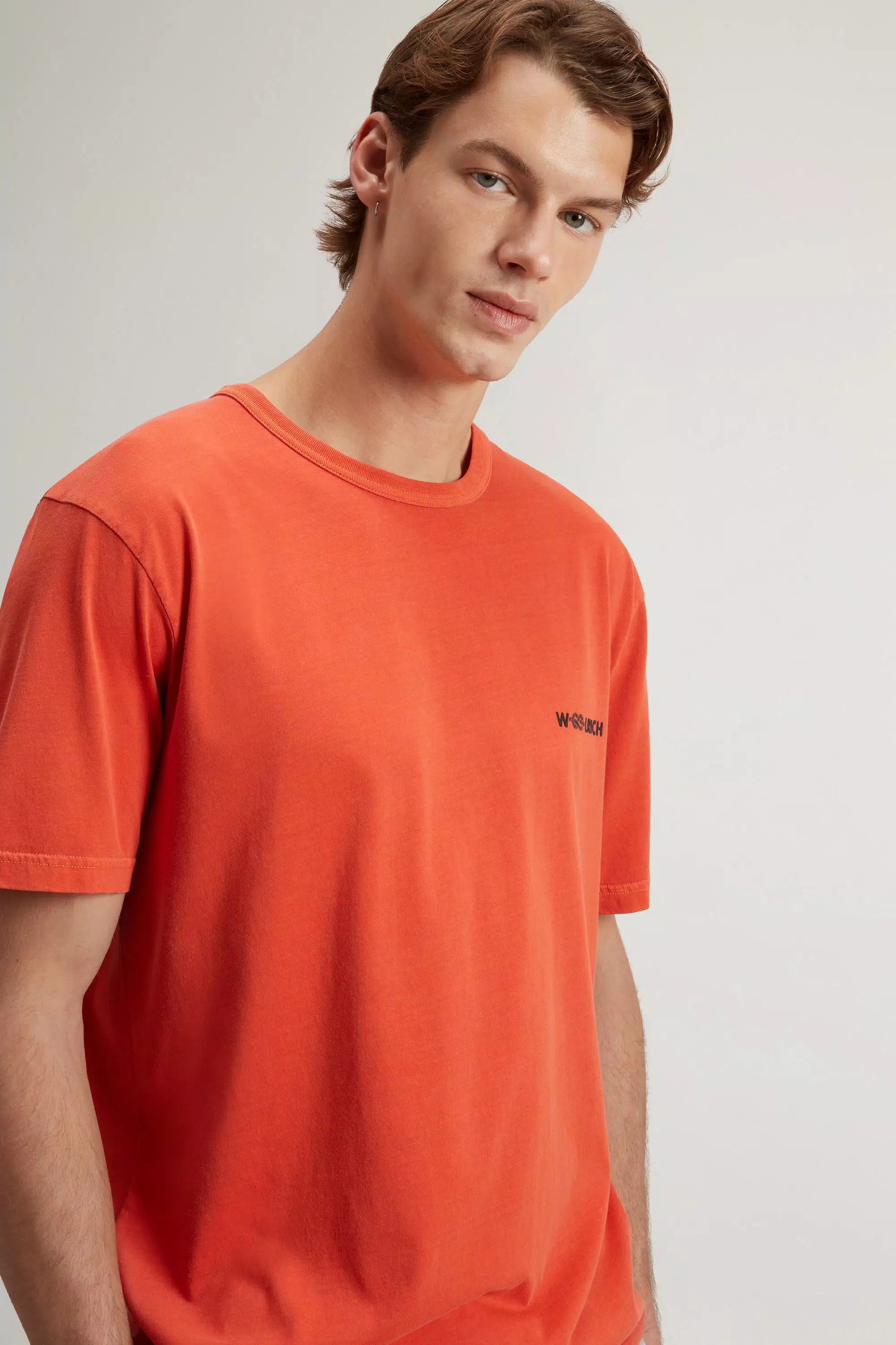 Gedüngtes T-Shirt aus reiner Baumwolle - Verblasstes püriertes Kürbis