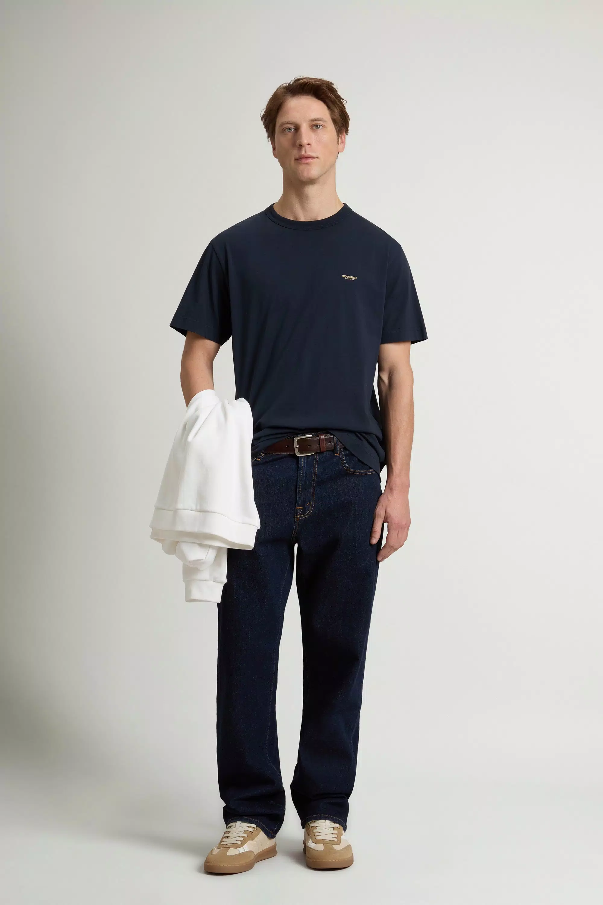 T-Shirt aus reiner Baumwolle mit Logo - Melton Blue
