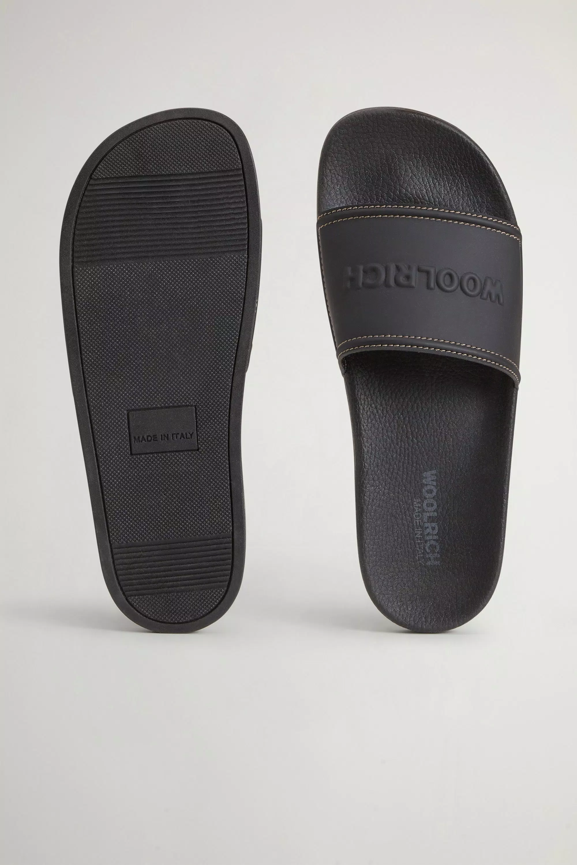 Slide-Sandalen mit Logo - Schwarz