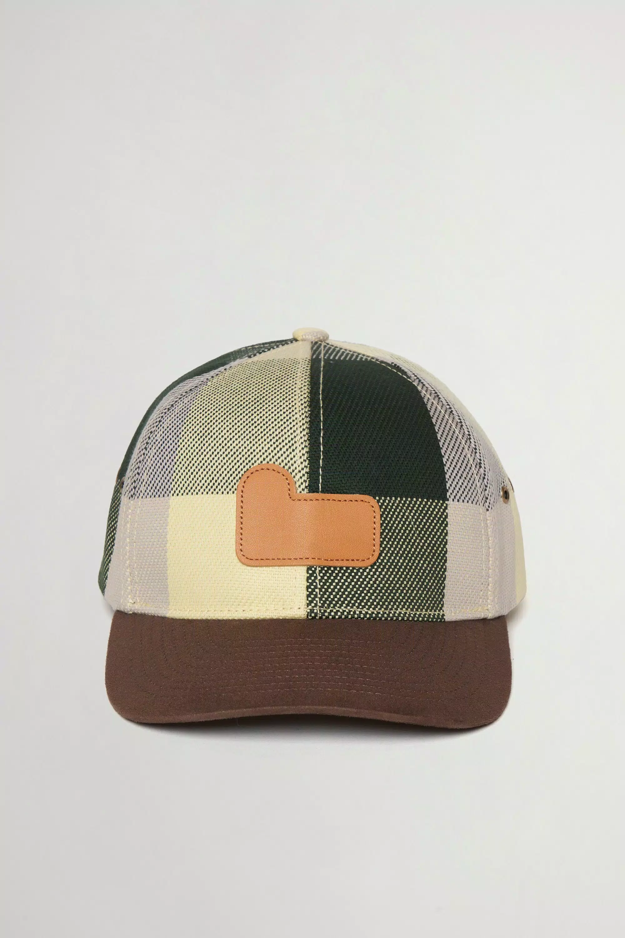 Baseball Cap aus gestreiftem Baumwollstoff - Gelb