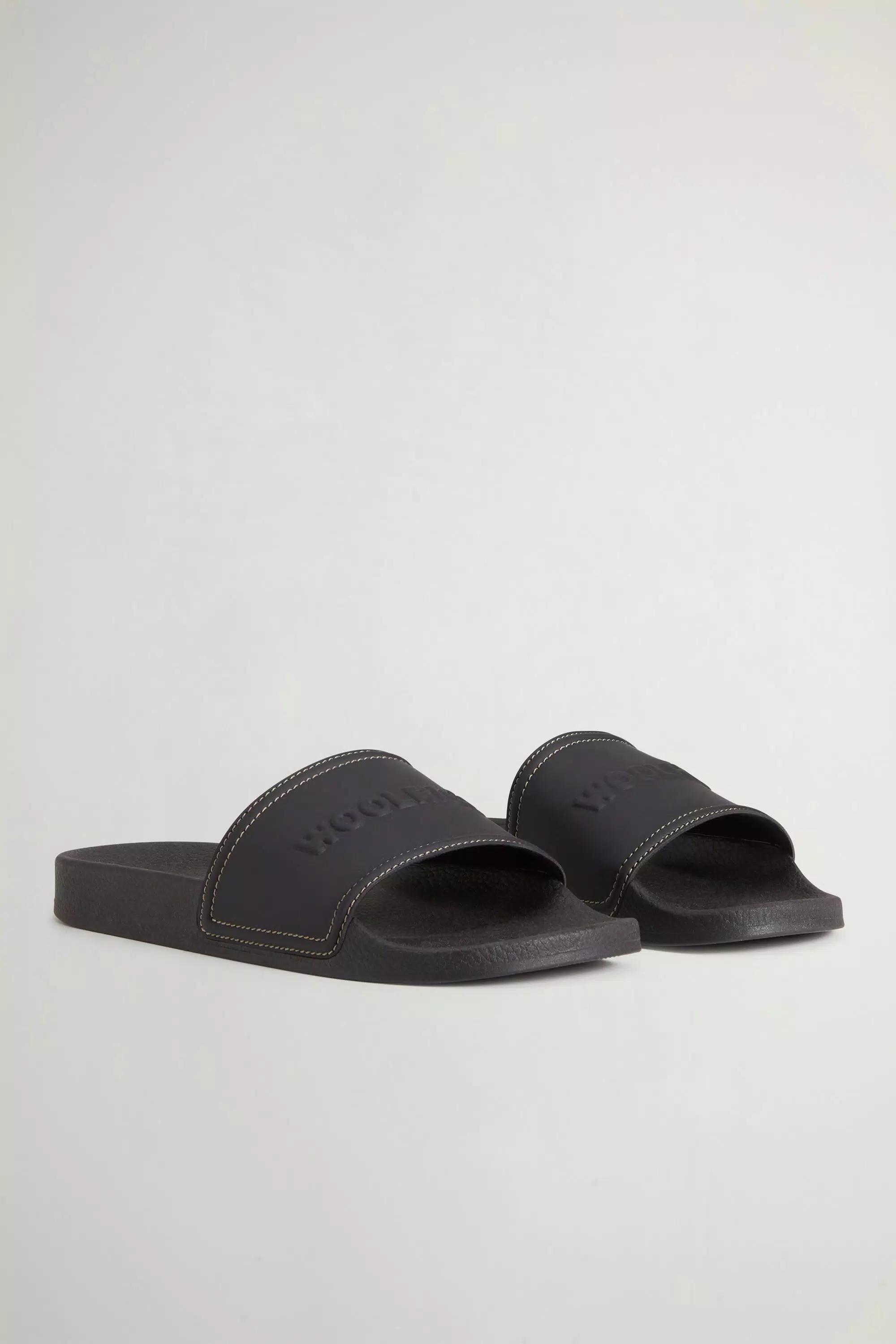 Slide-Sandalen mit Logo - Schwarz