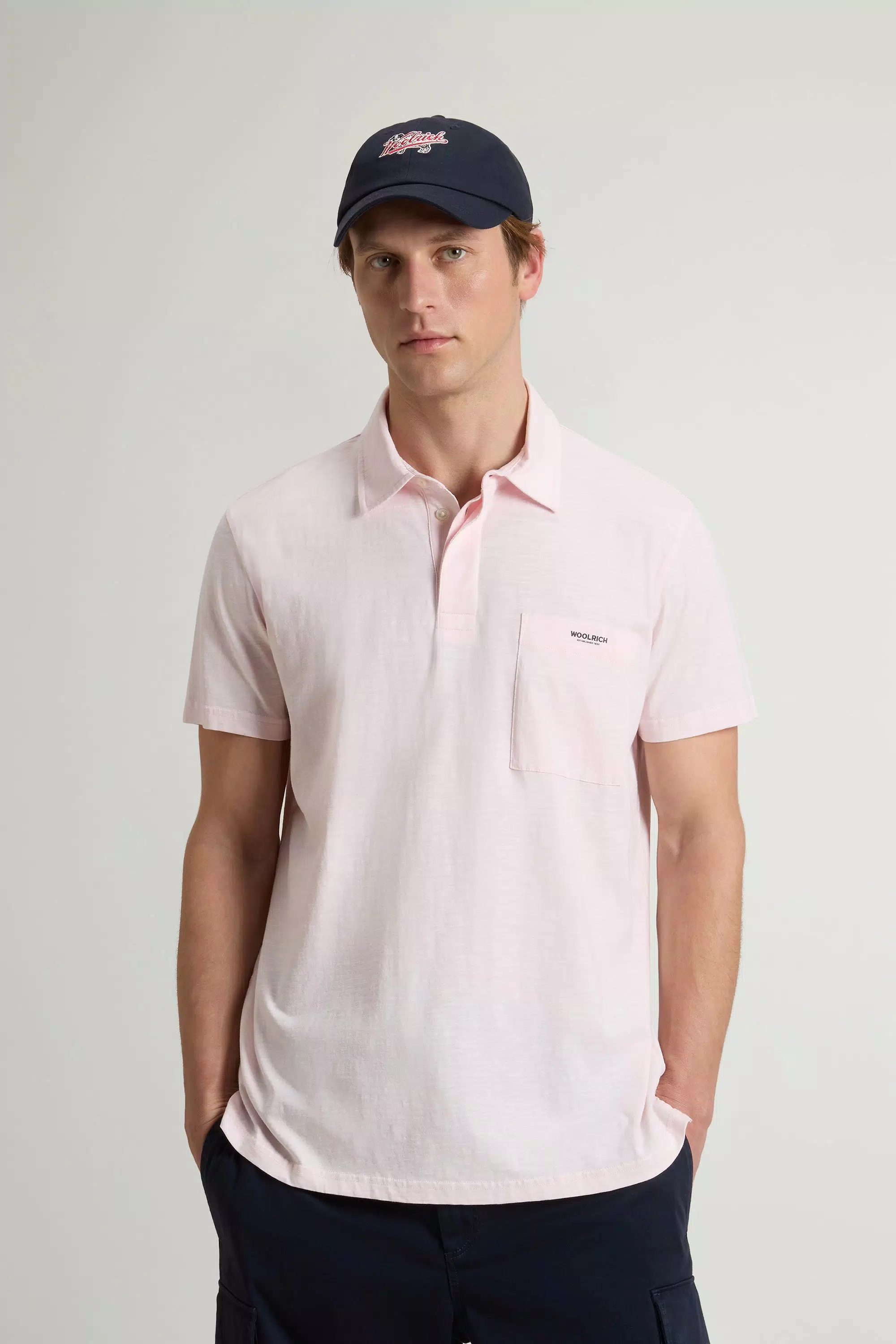 Slub-Polo-Shirt aus reiner Baumwolle - Helllila