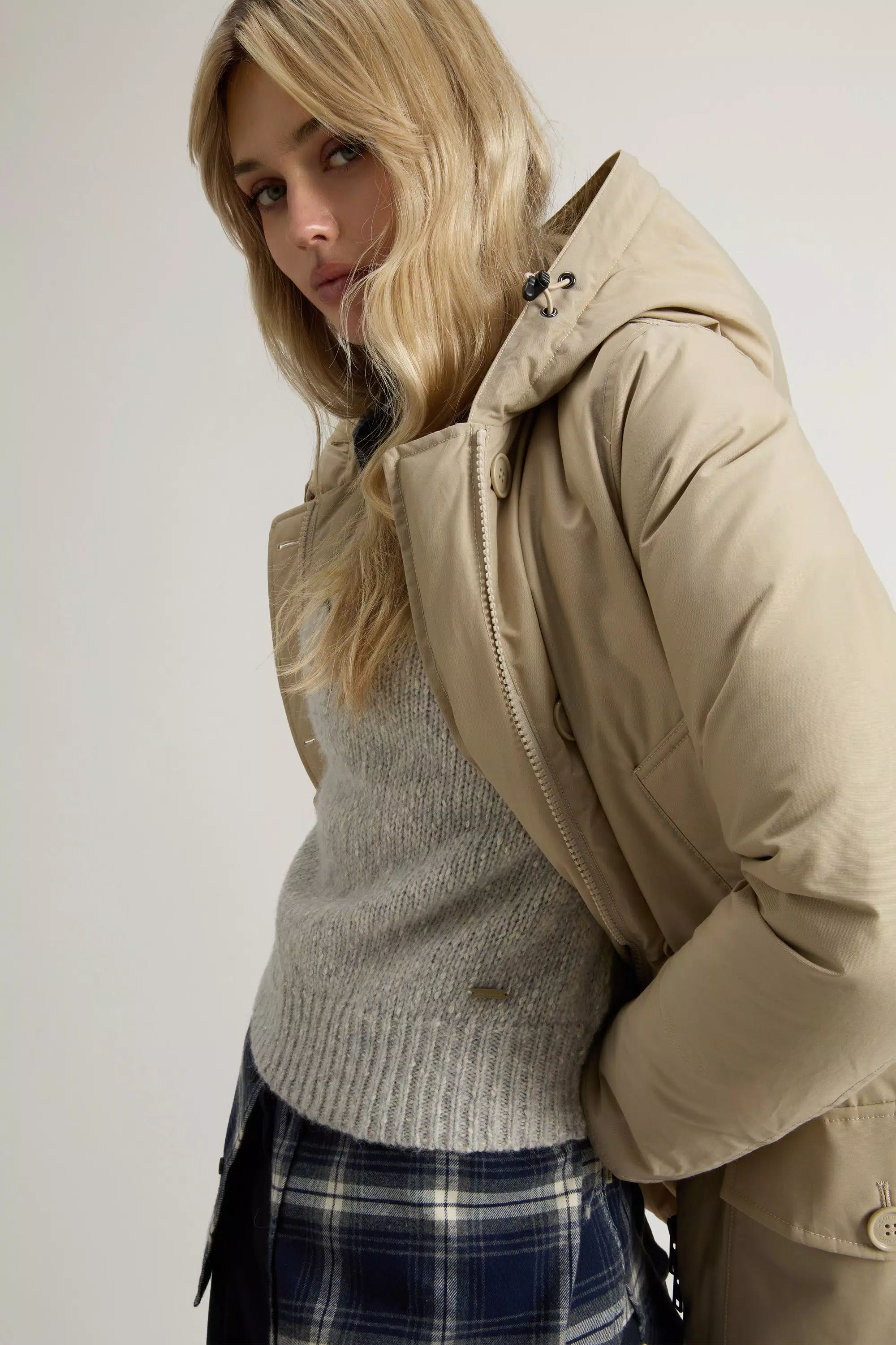 Arktische Parka aus Ramar-Stoff mit vier Taschen und abnehmbarem Pelz - Oxford Tan