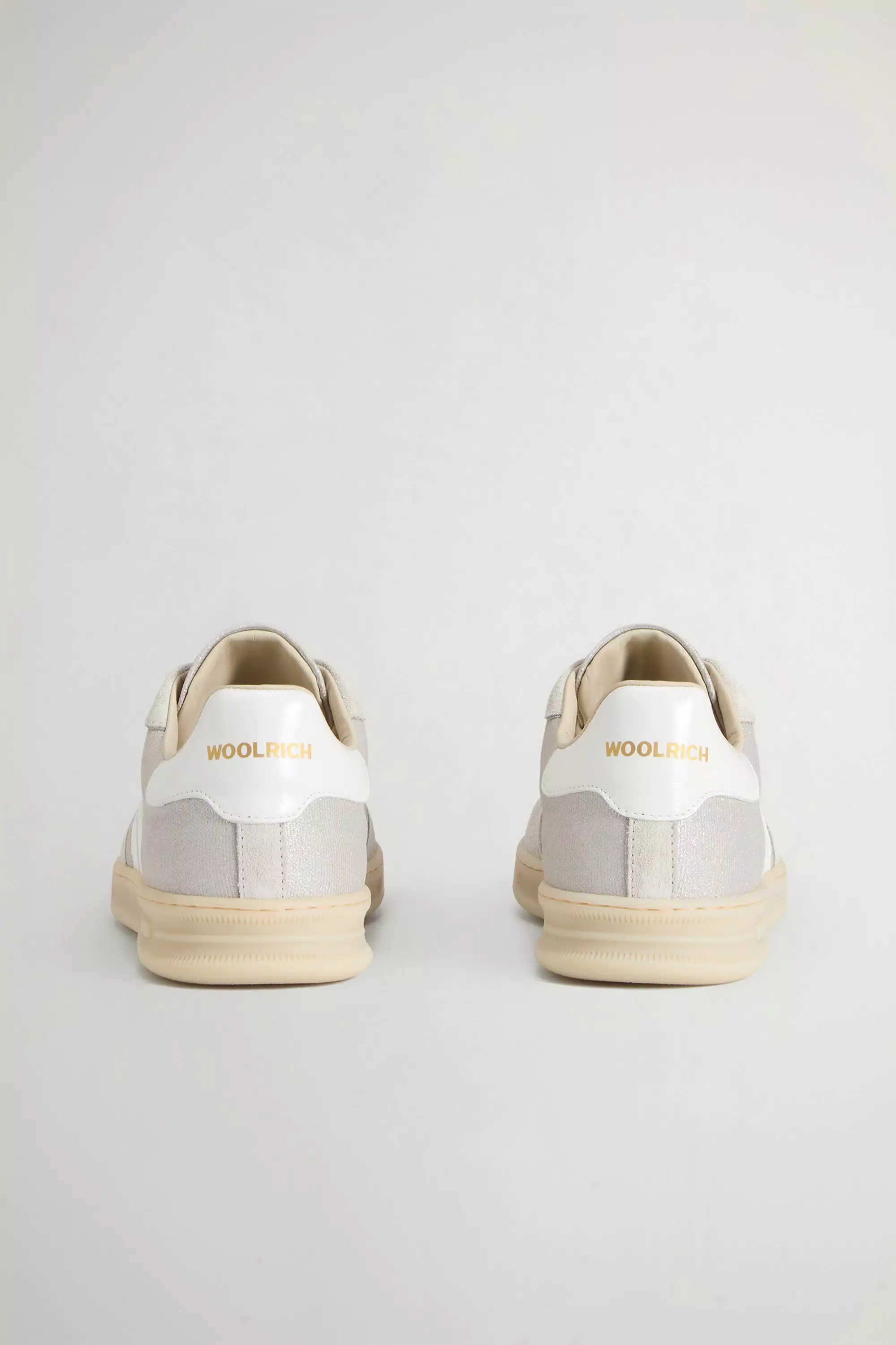 Doubleu Tennis-Laminat-Sneaker mit Wildleder-Details - Grau Silber