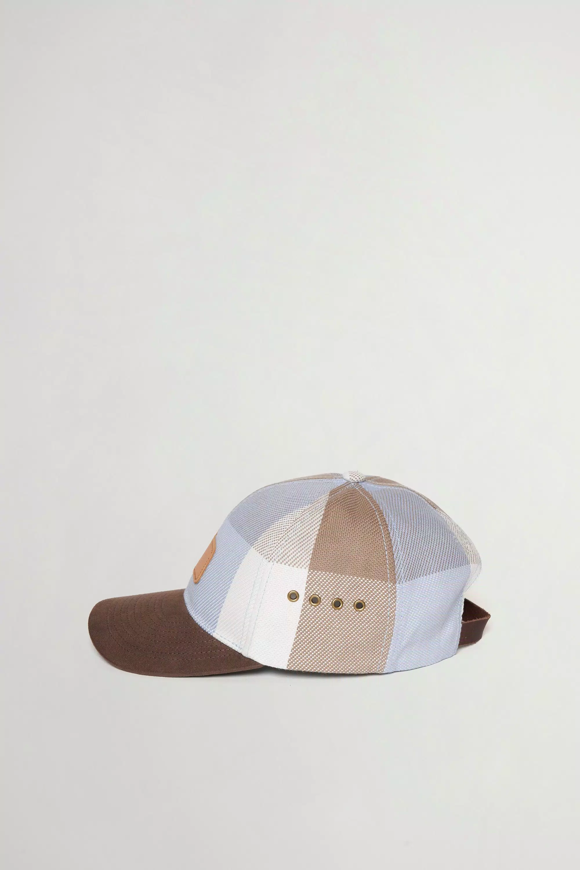 Baseball Cap aus gestreiftem reinen Baumwollstoff - Sax