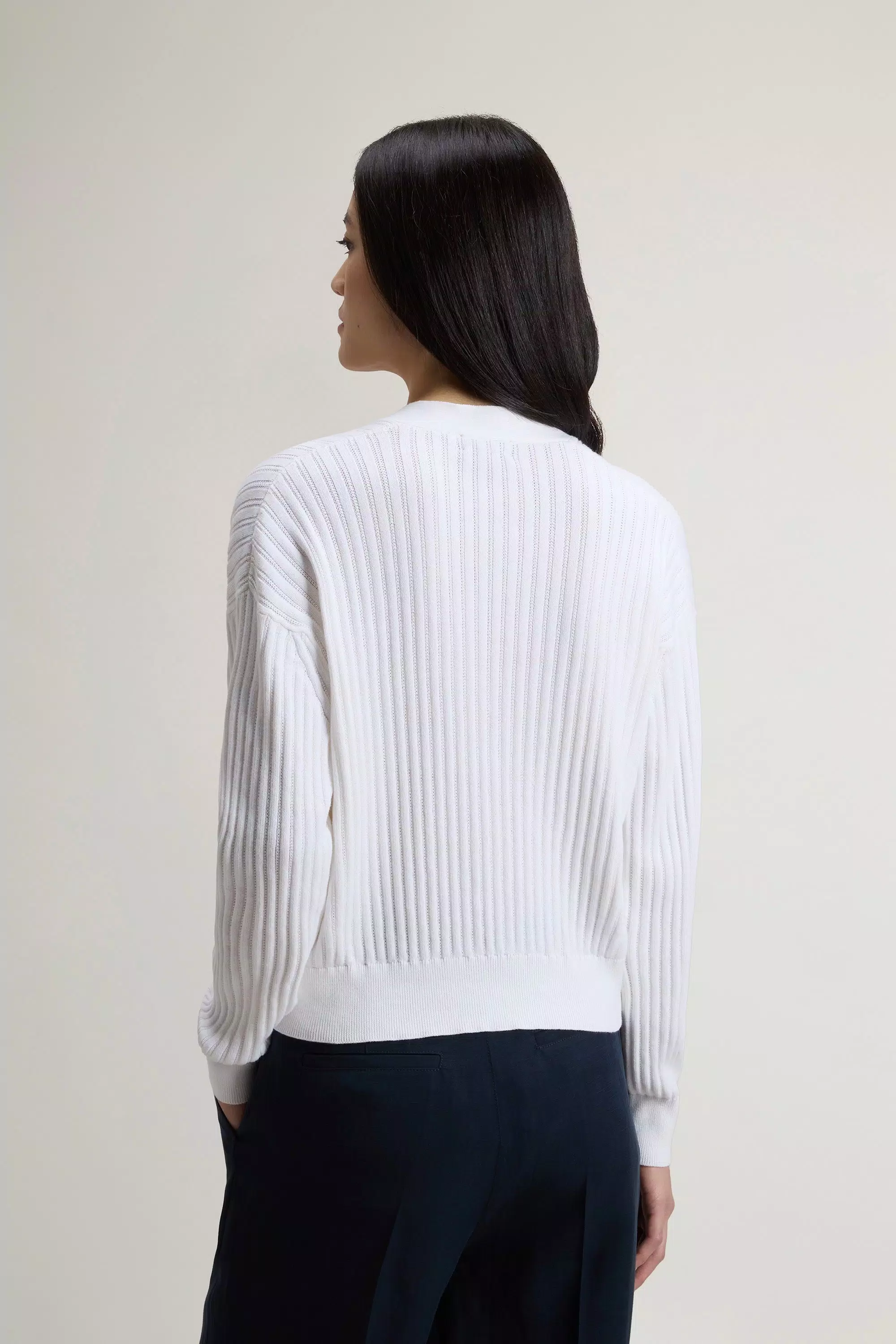 Cardigan aus reiner Baumwolle - Arctic White