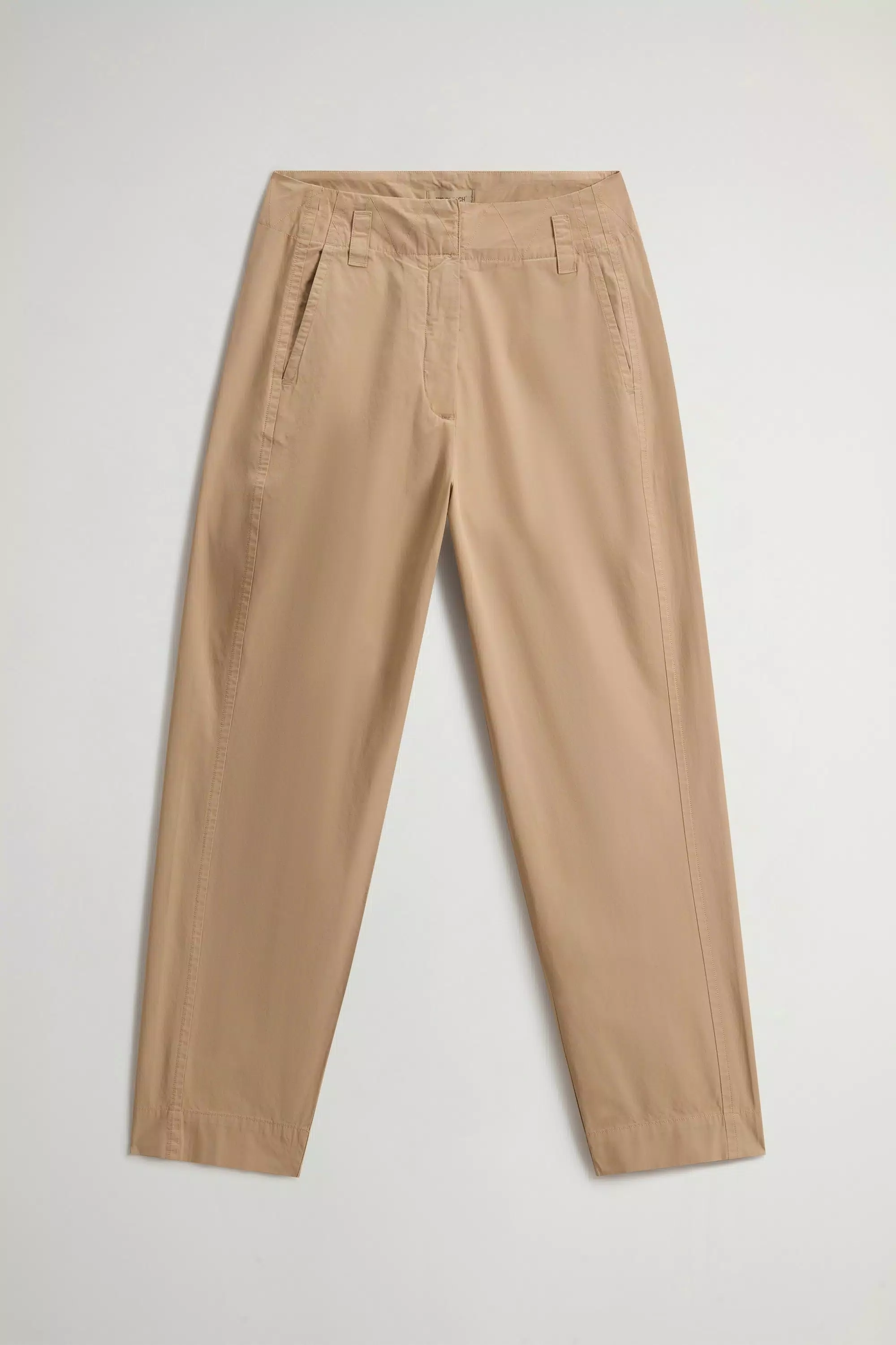 Gewebefarbenes Karottenhose aus reiner Baumwollpopeline - Weißer Pfeffer