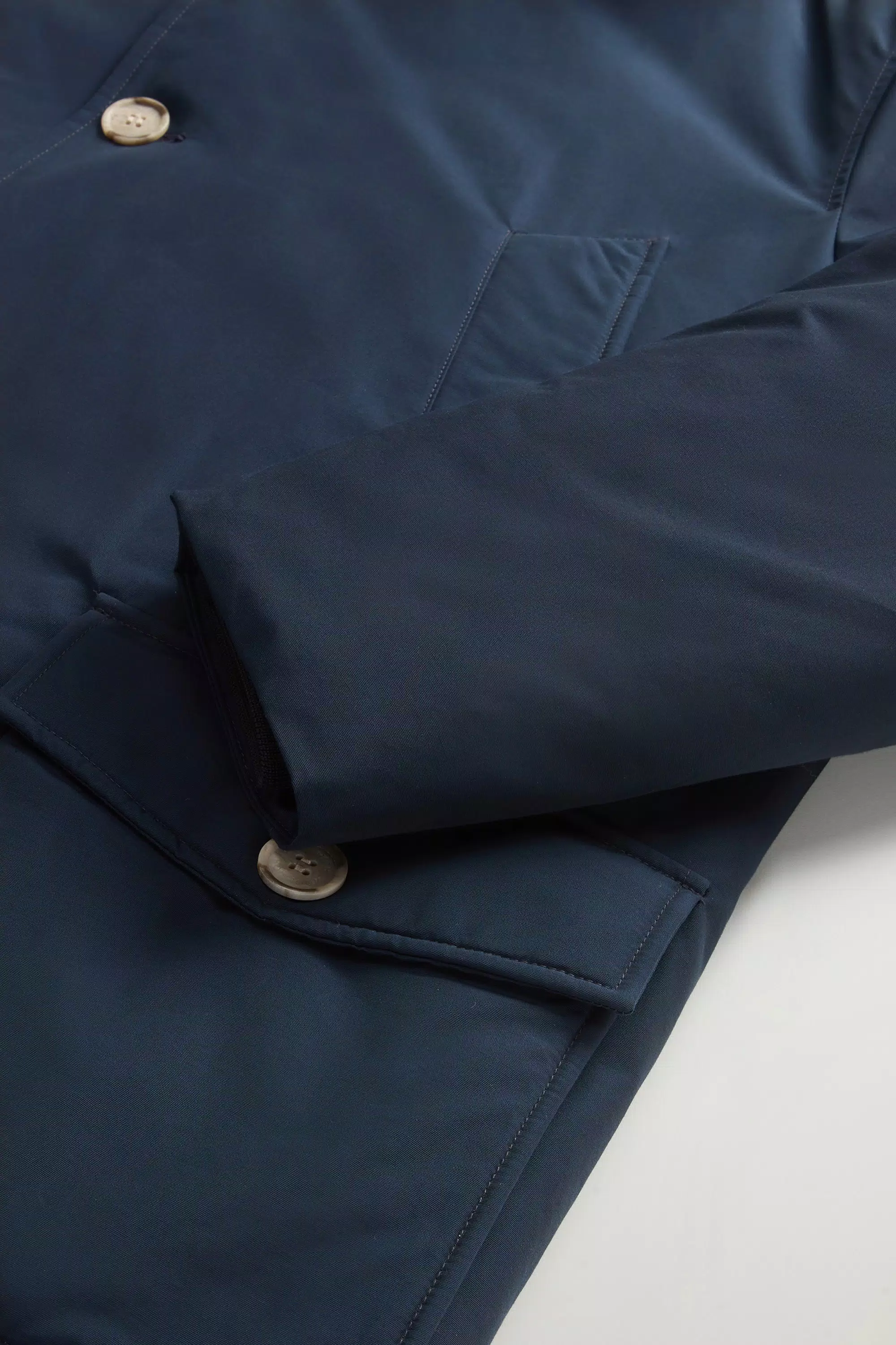 Arktischer Anorak aus Ramar-Stoff mit abnehmbarem Pelz - Melton Blau
