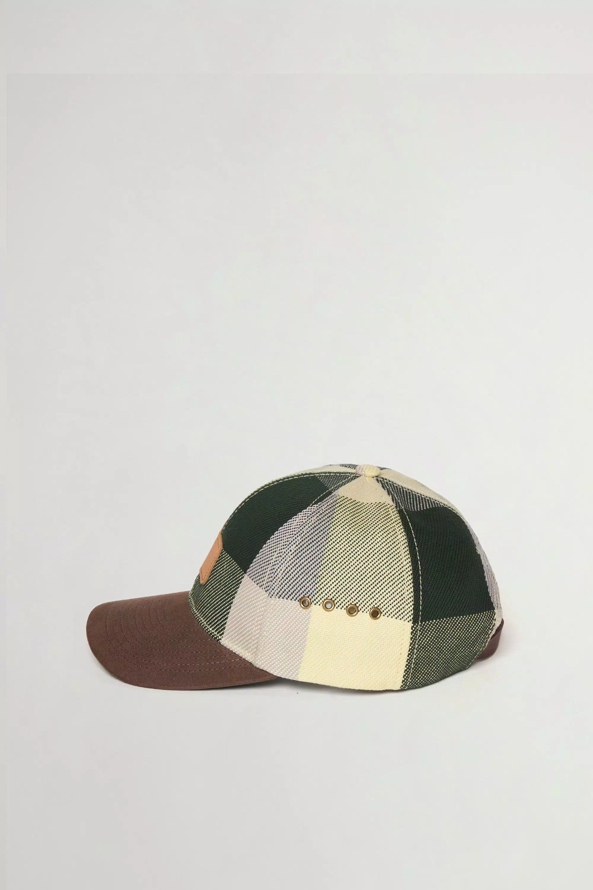 Baseball Cap aus gestreiftem Baumwollstoff - Gelb
