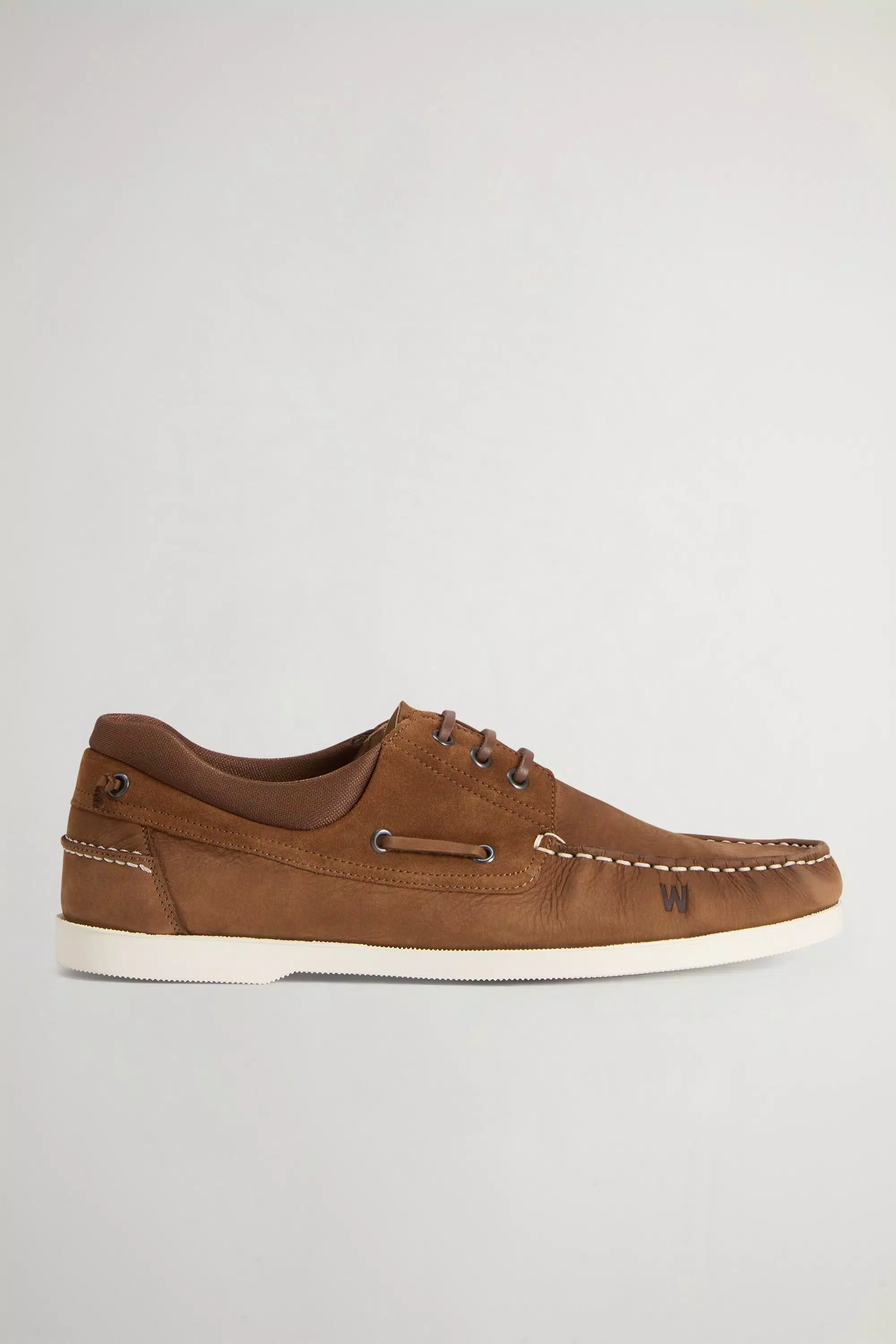 Bootschuhe aus Nubuk- und Wildleder-Mischung - Kognak