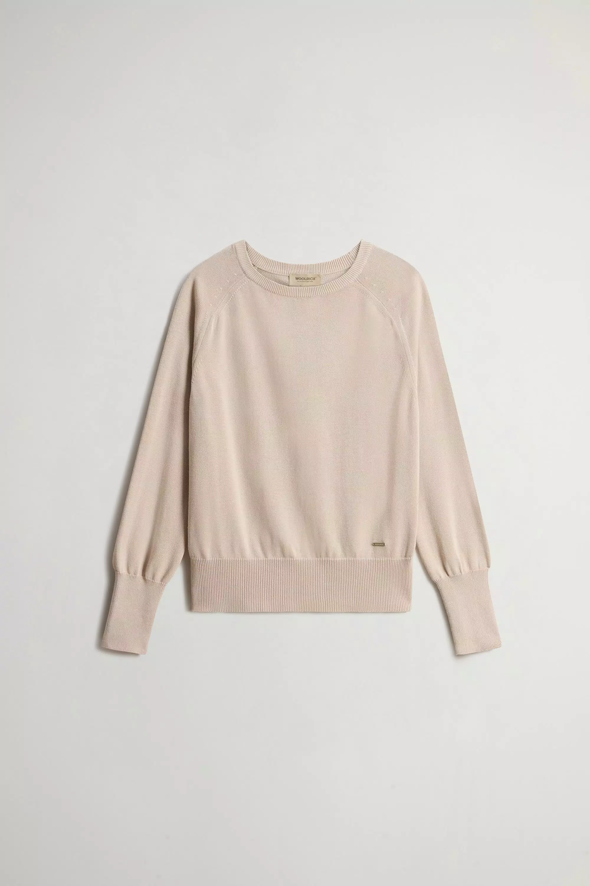 Crewneck-Pullover aus Baumwollmischung - Weißer Pfeffer