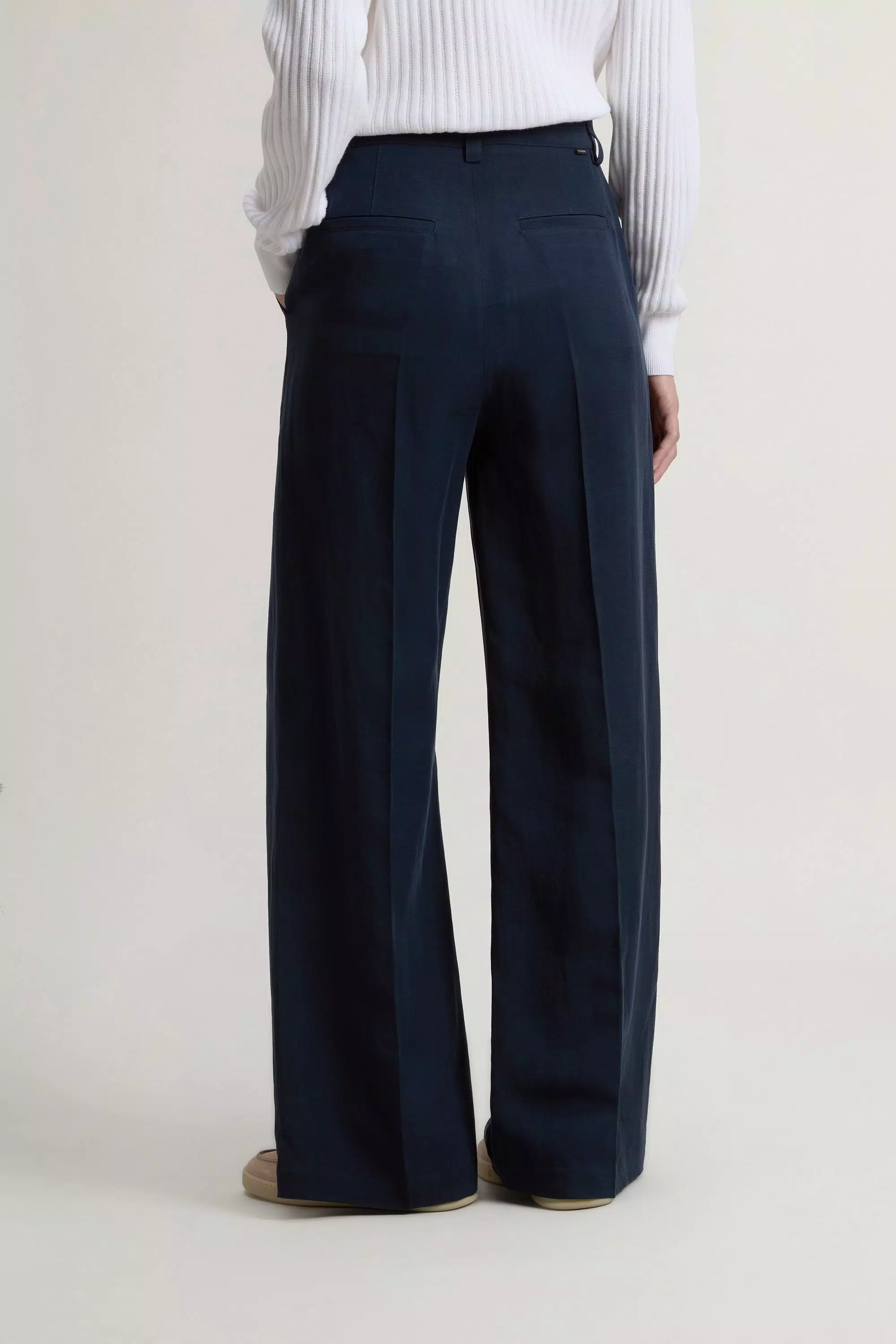 Hosen aus Leinenmischung - Melton Blau