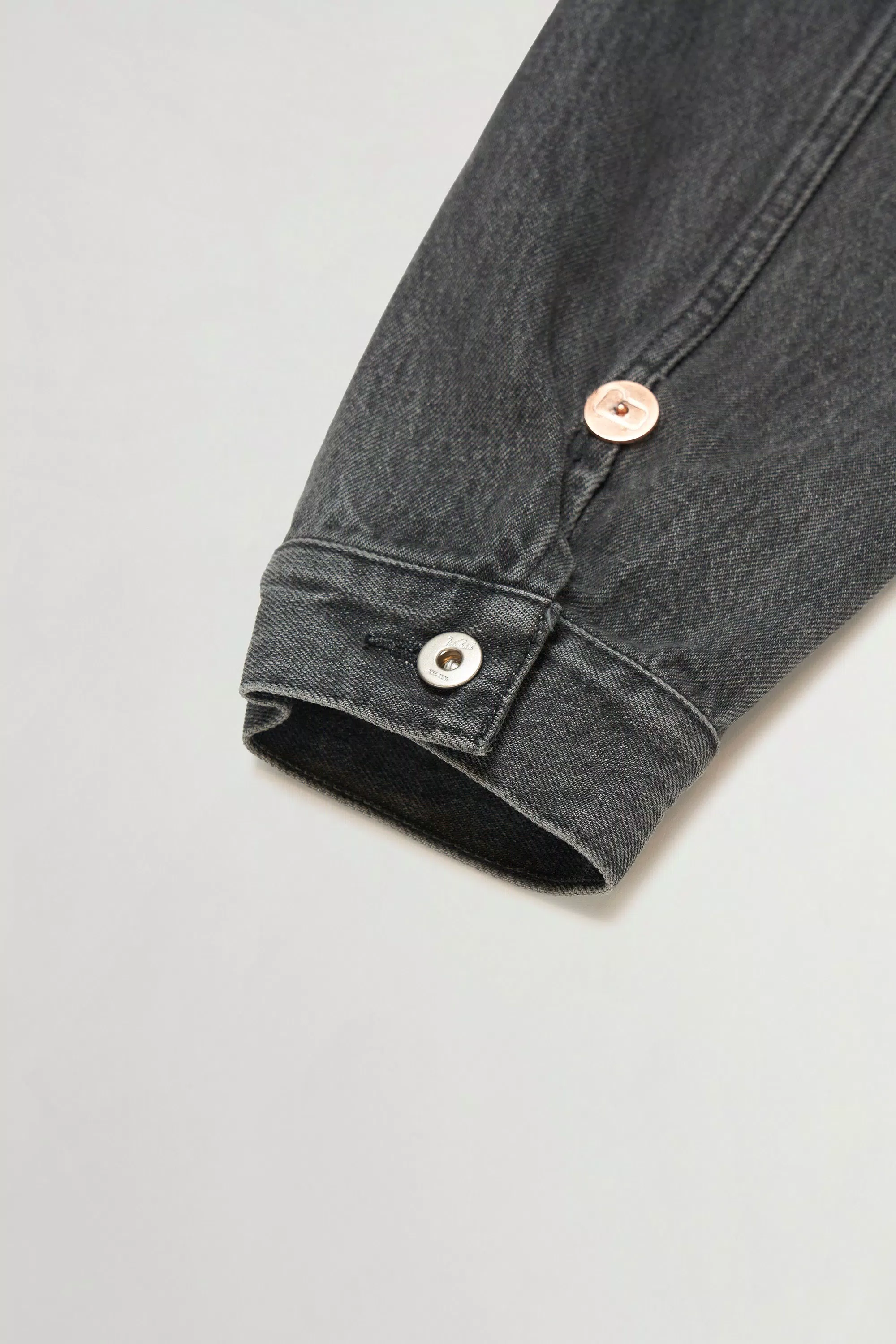 Jacke aus reiner Baumwoll-Denim - Grau