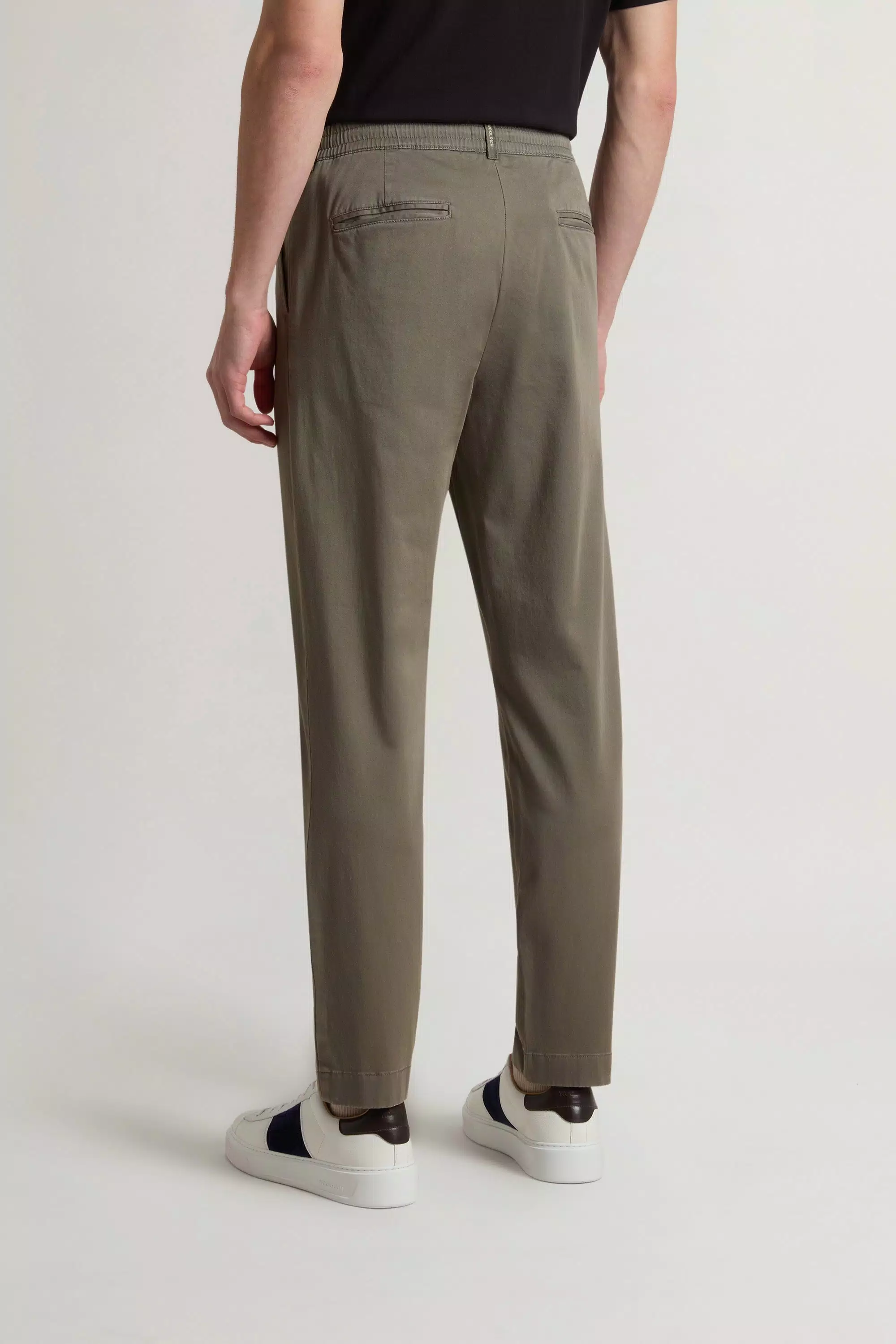 Gedüngte Milton-Hose aus Baumwolltwill - Rauchgrüner Oliv