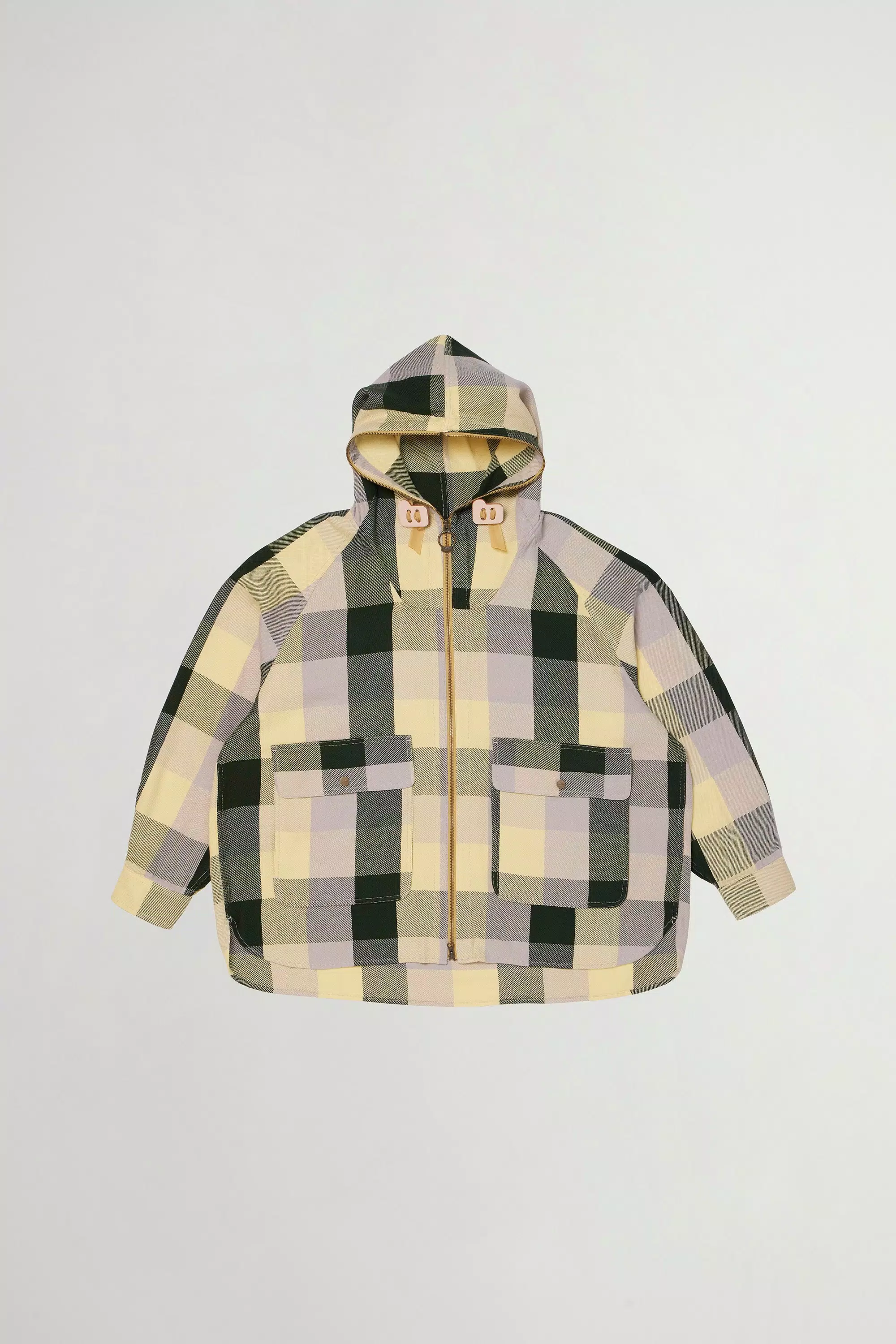 Buffalo-Jacke aus gestreiftem reiner Baumwolle - Gelb
