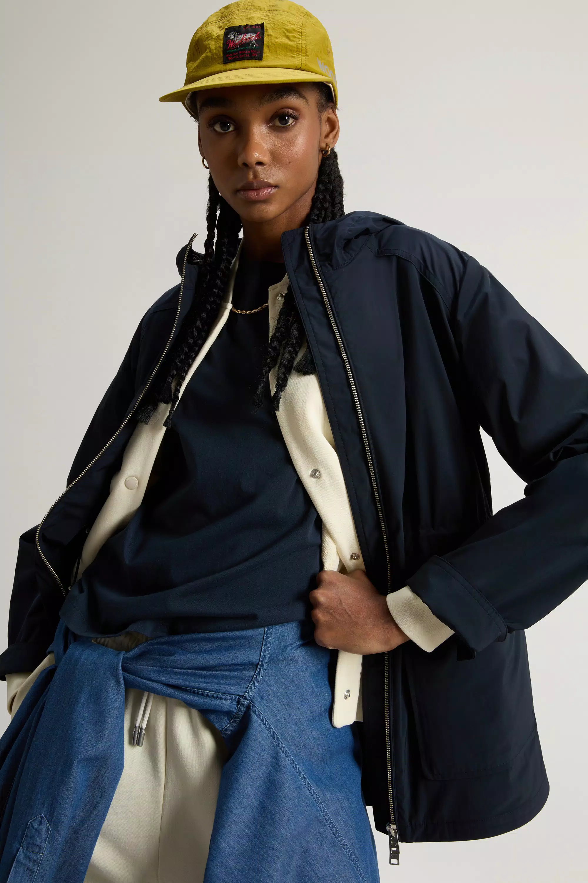 Urban Touch Kapuzenjacke - Melton Blue