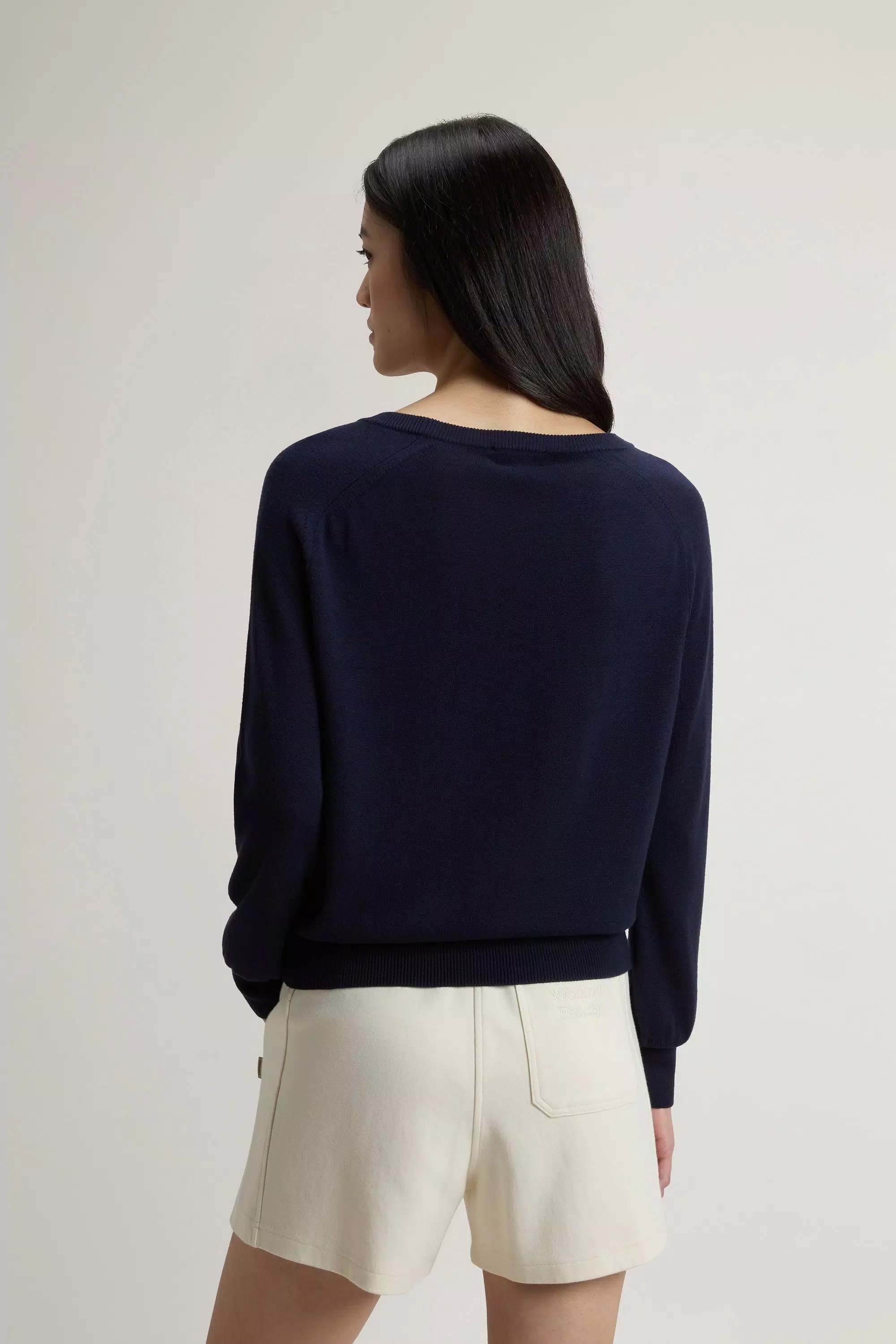 Crewneck-Pullover aus Baumwollmischung - Melton Blue