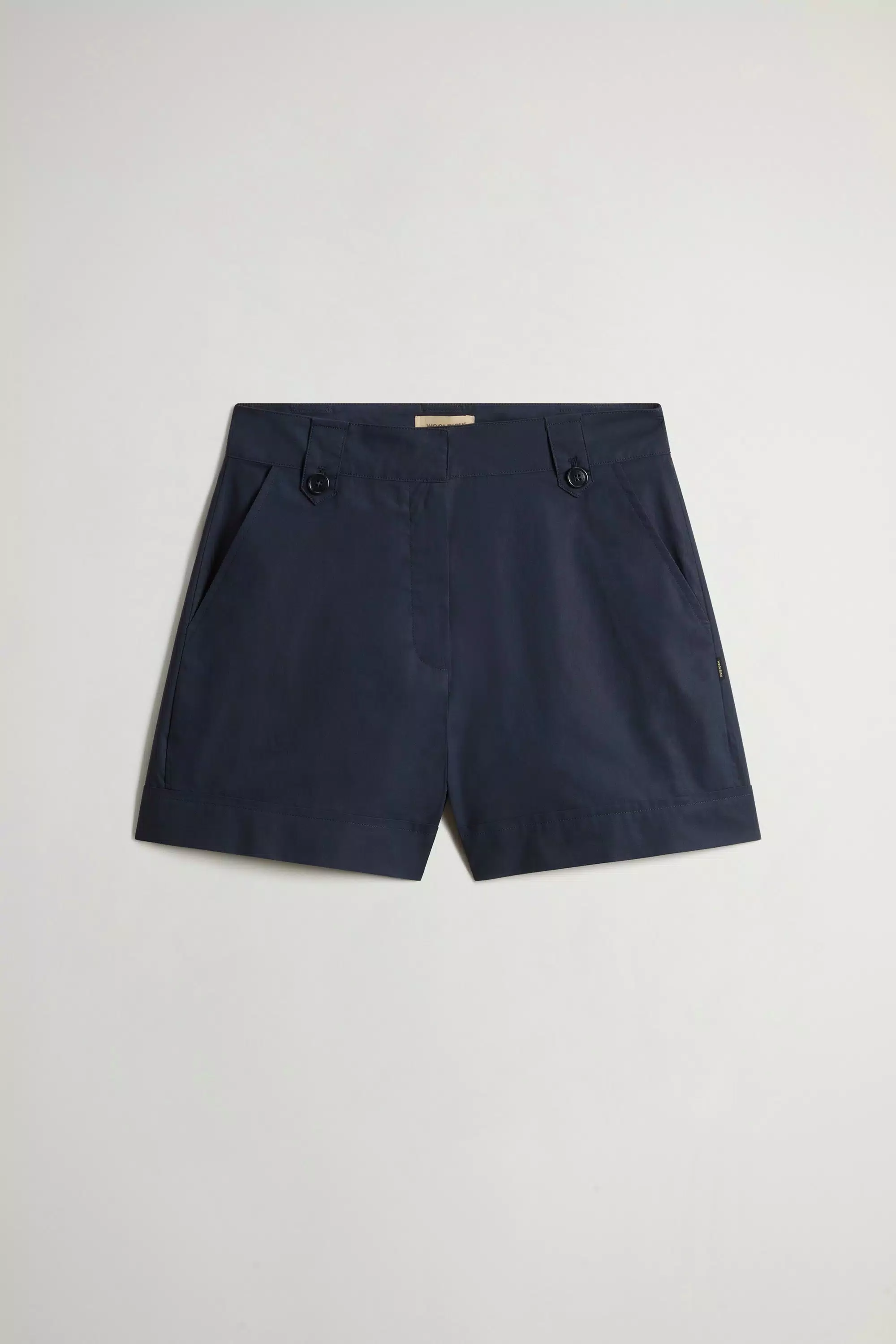 Reine Baumwoll-Poplin-Shorts - Melton Blau