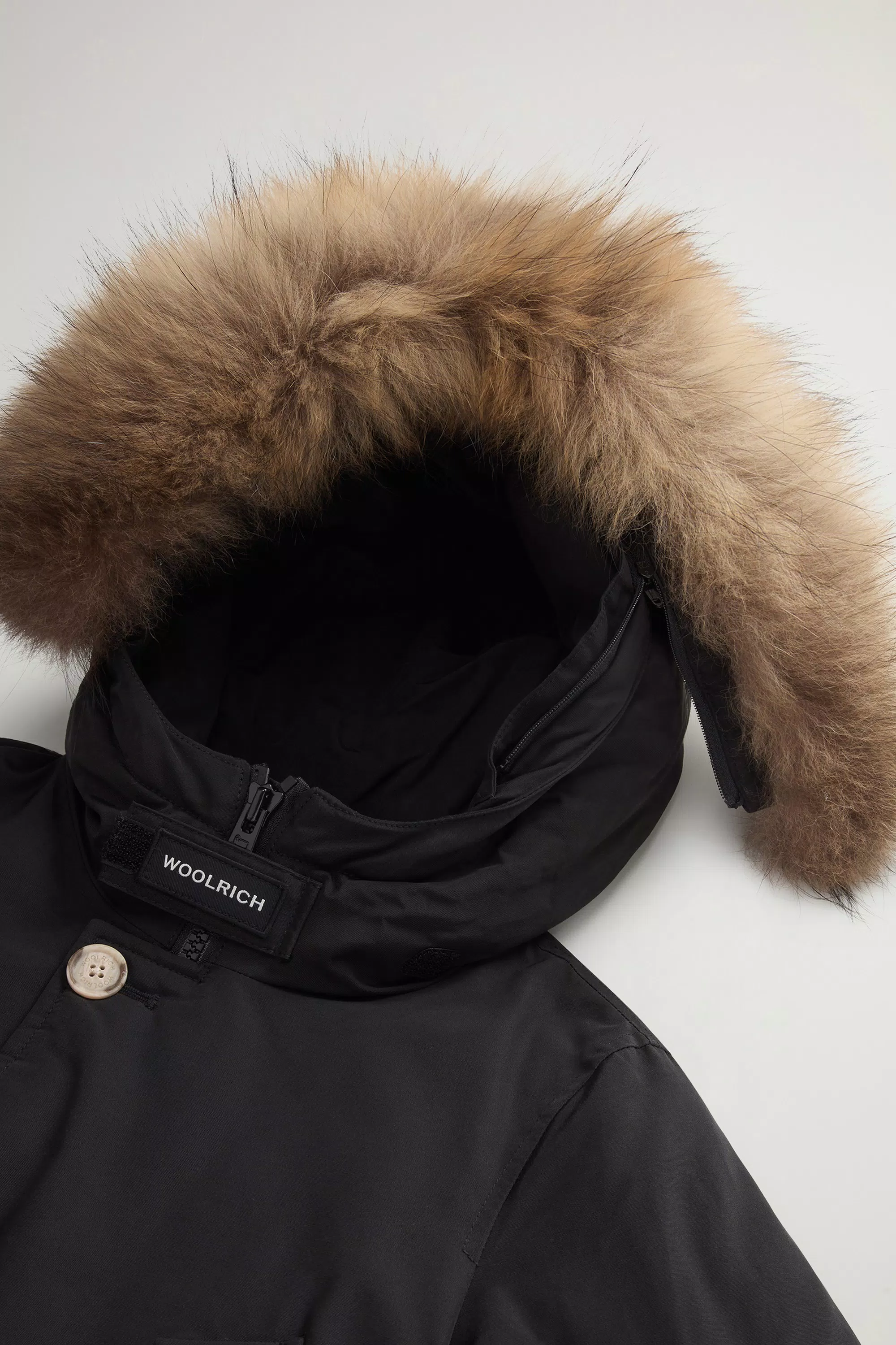 Jungen Arctic Parka aus Ramar-Stoff mit abnehmbarem Pelz - Schwarz
