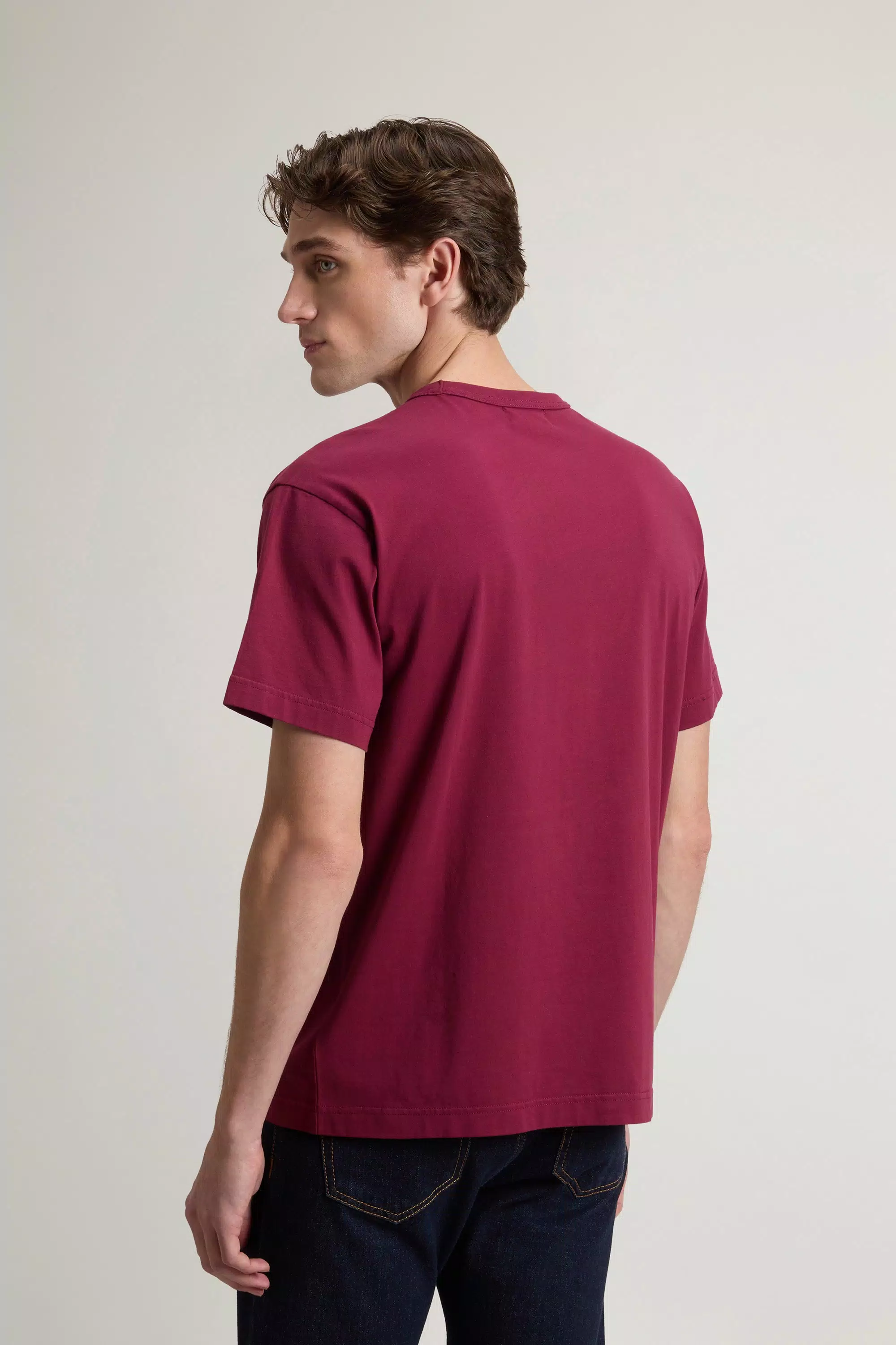 T-Shirt aus reiner Baumwolle mit Logo - Rhododendron