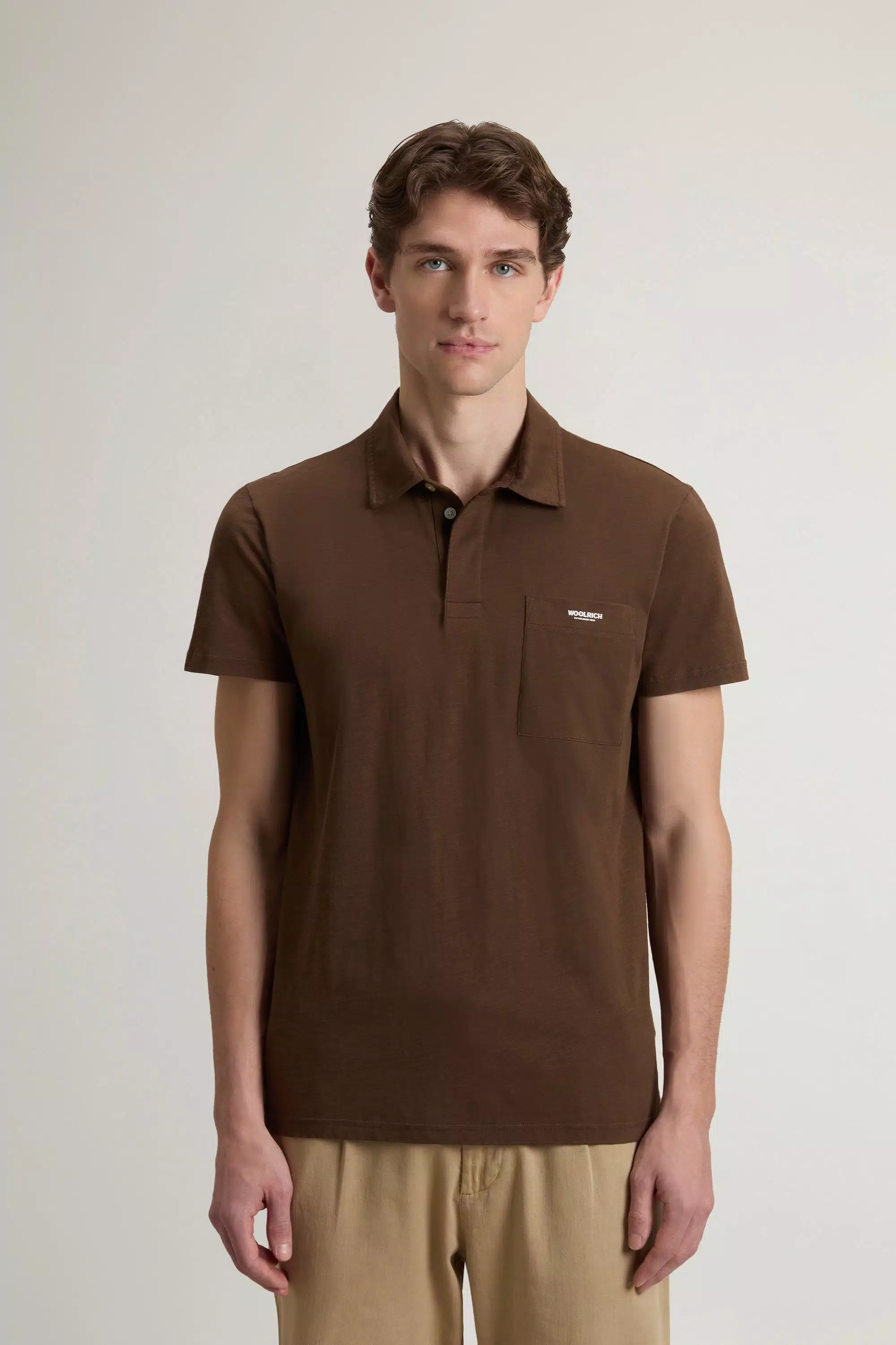 Slub-Polo-Shirt aus reiner Baumwolle - Schiefer Schwarz