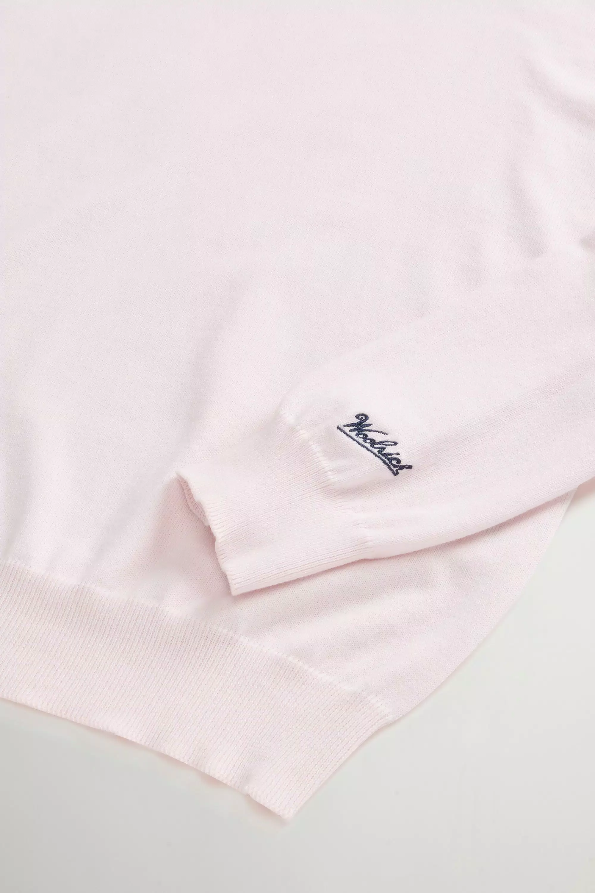 Crewneck-Pullover aus reiner Baumwolle - Helllila