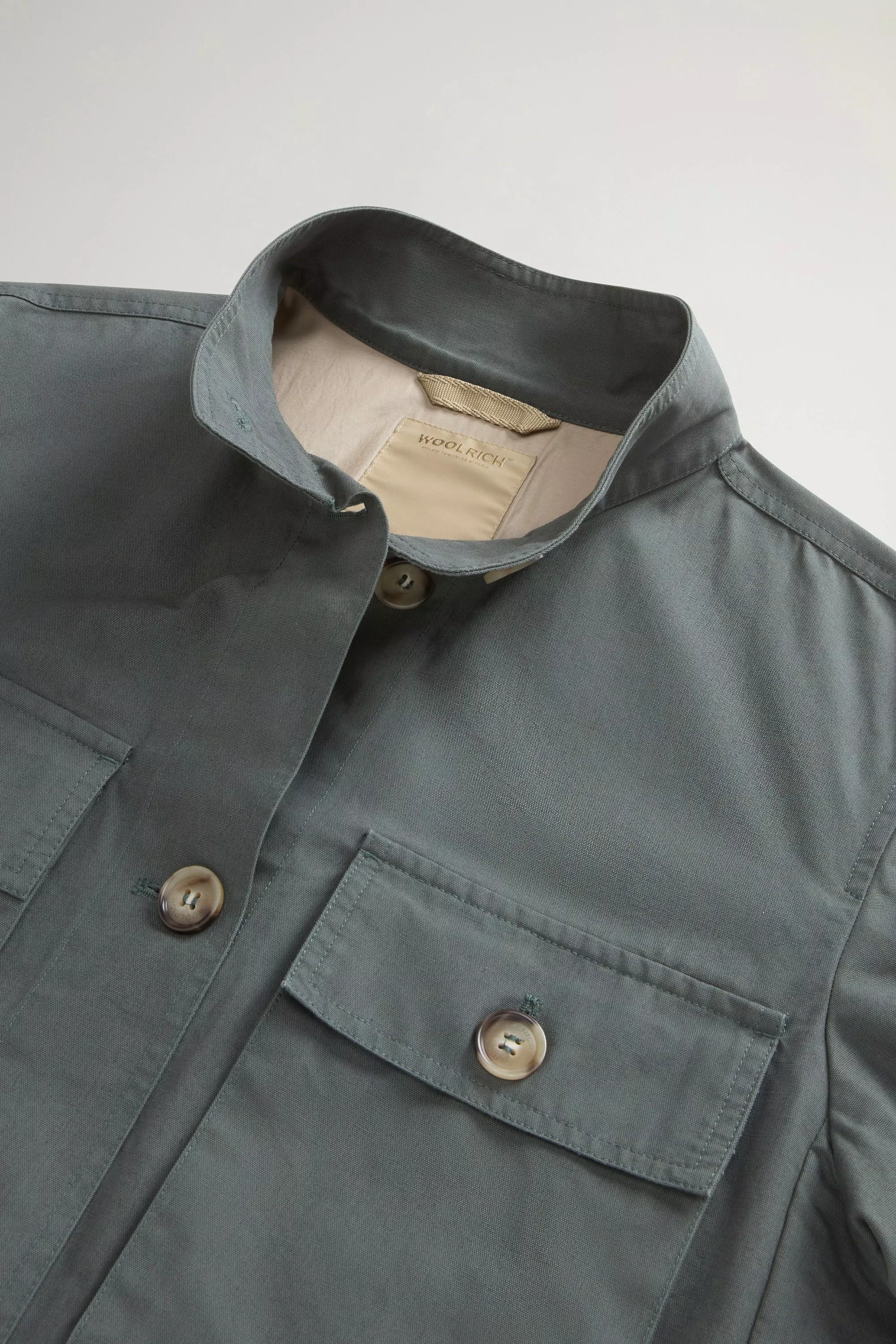 Feld-Overshirt aus gewaschenem Baumwollstoff - Forest Veil