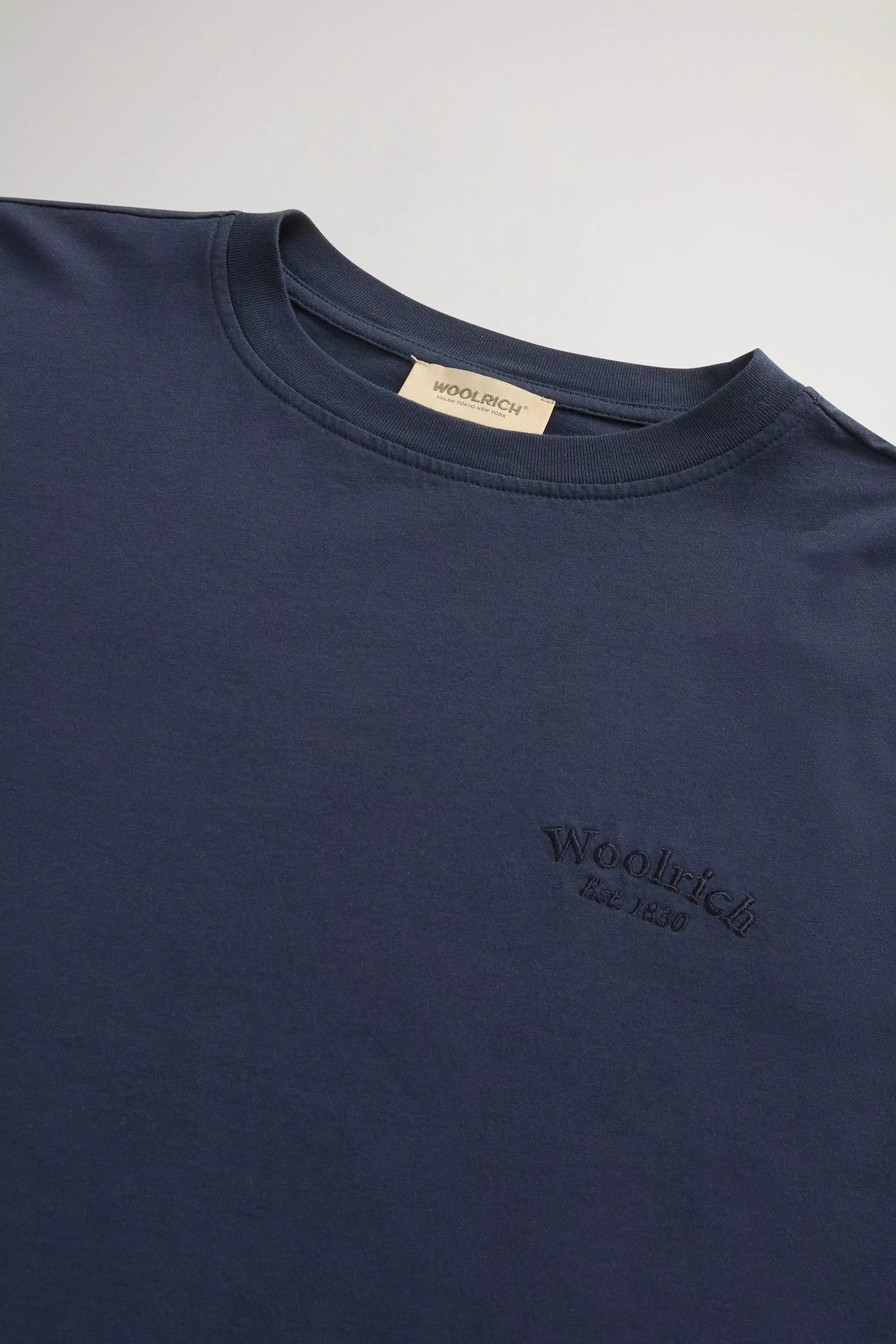 Reiner Pima-Baumwoll-T-Shirt mit Logo - Melton Blue