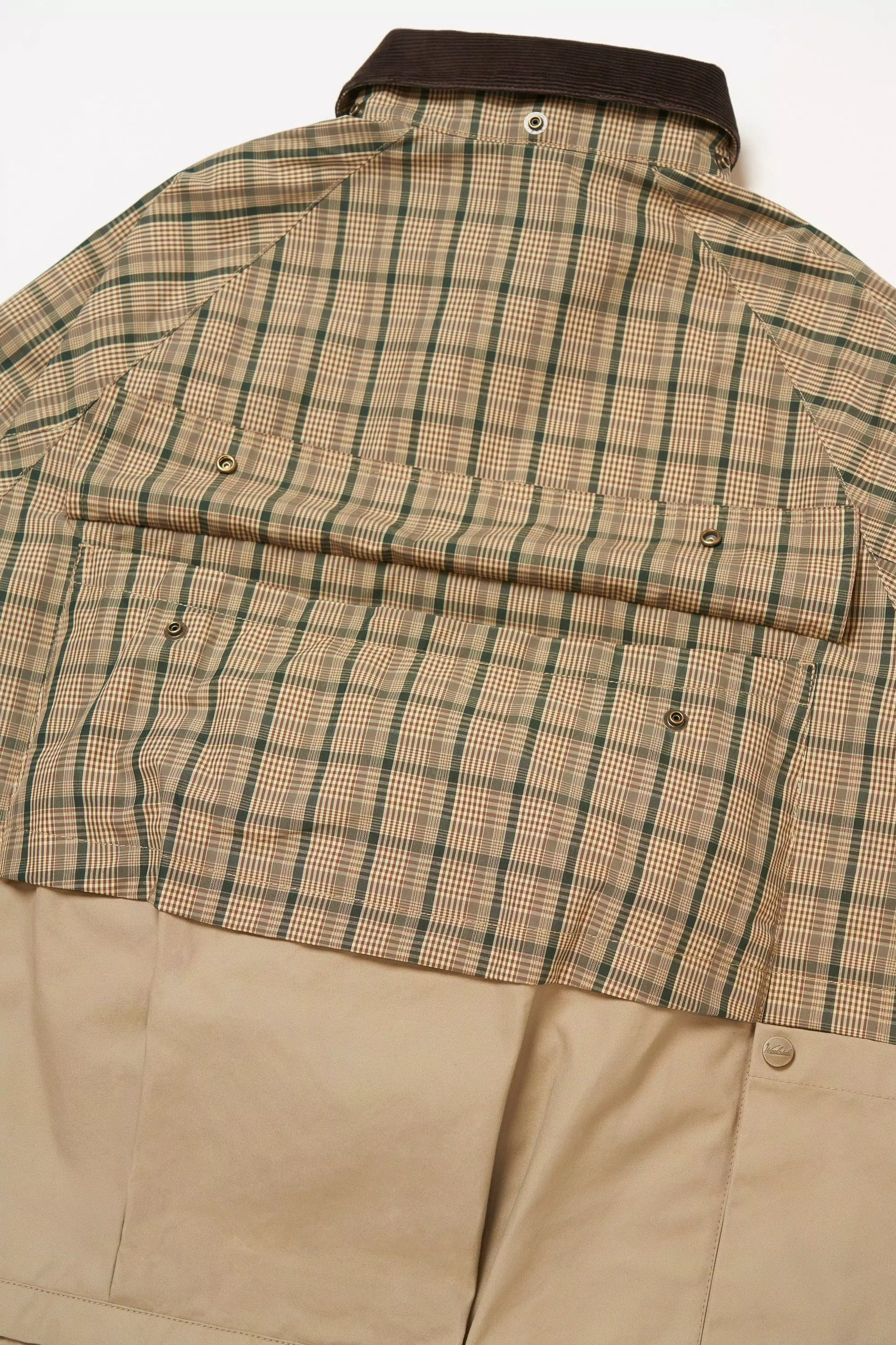 Madras Heritage Jacke aus Baumwolle- und Nylonmischgewebe - Braun