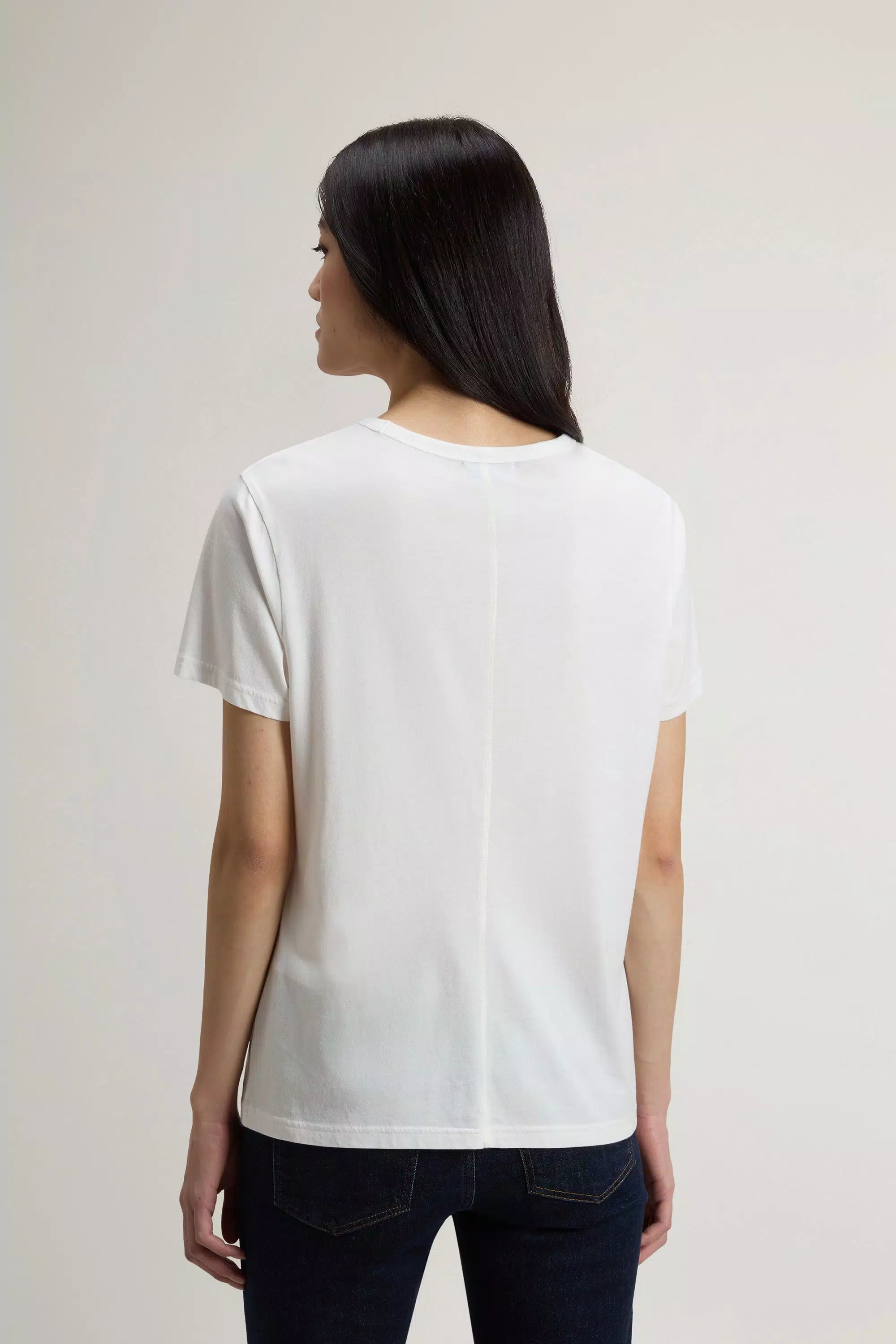 Luxe-T-Shirt aus Baumwollmischgewebe - Arctic White