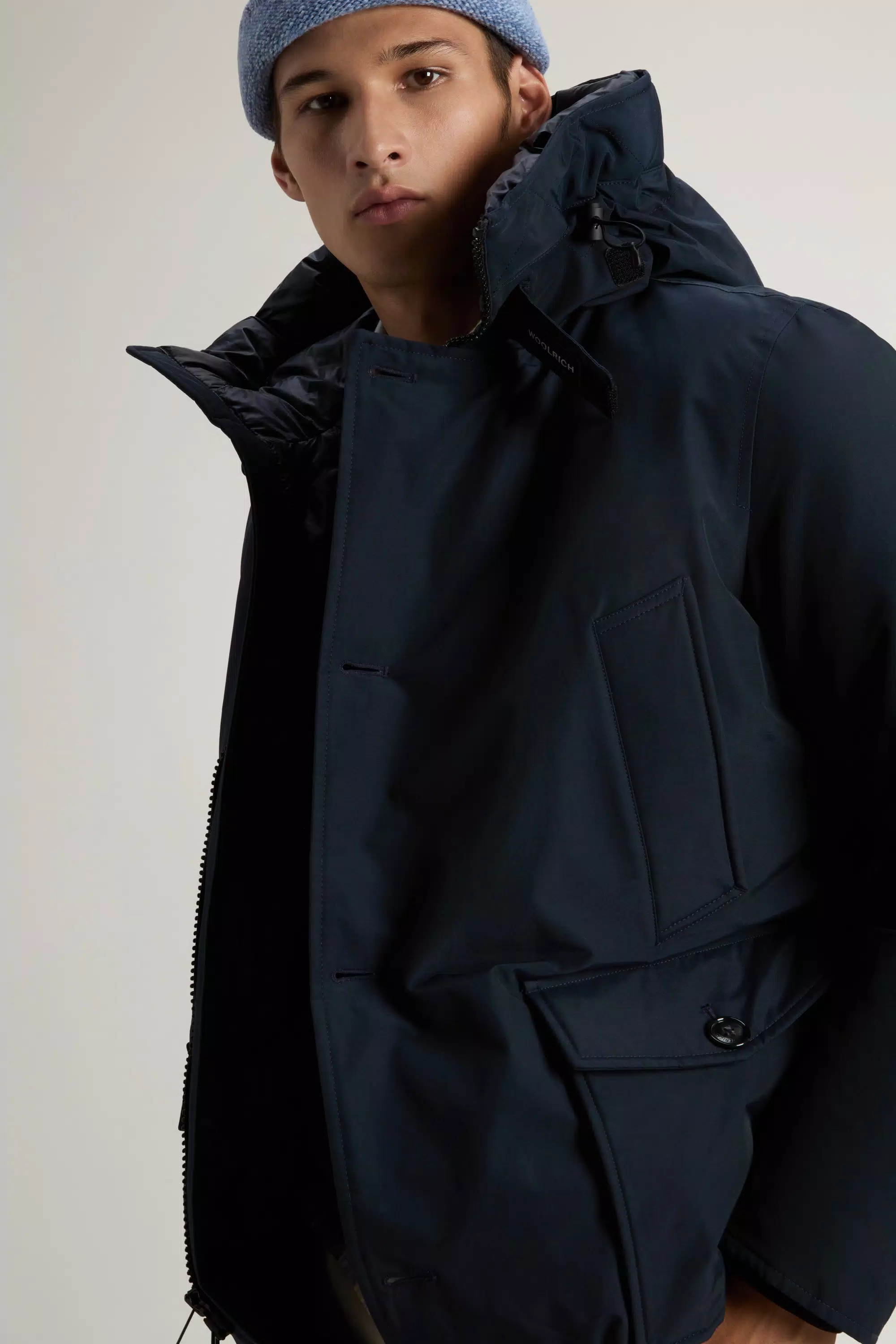 Arktischer Anorak aus Ramar-Stoff - Melton Blau
