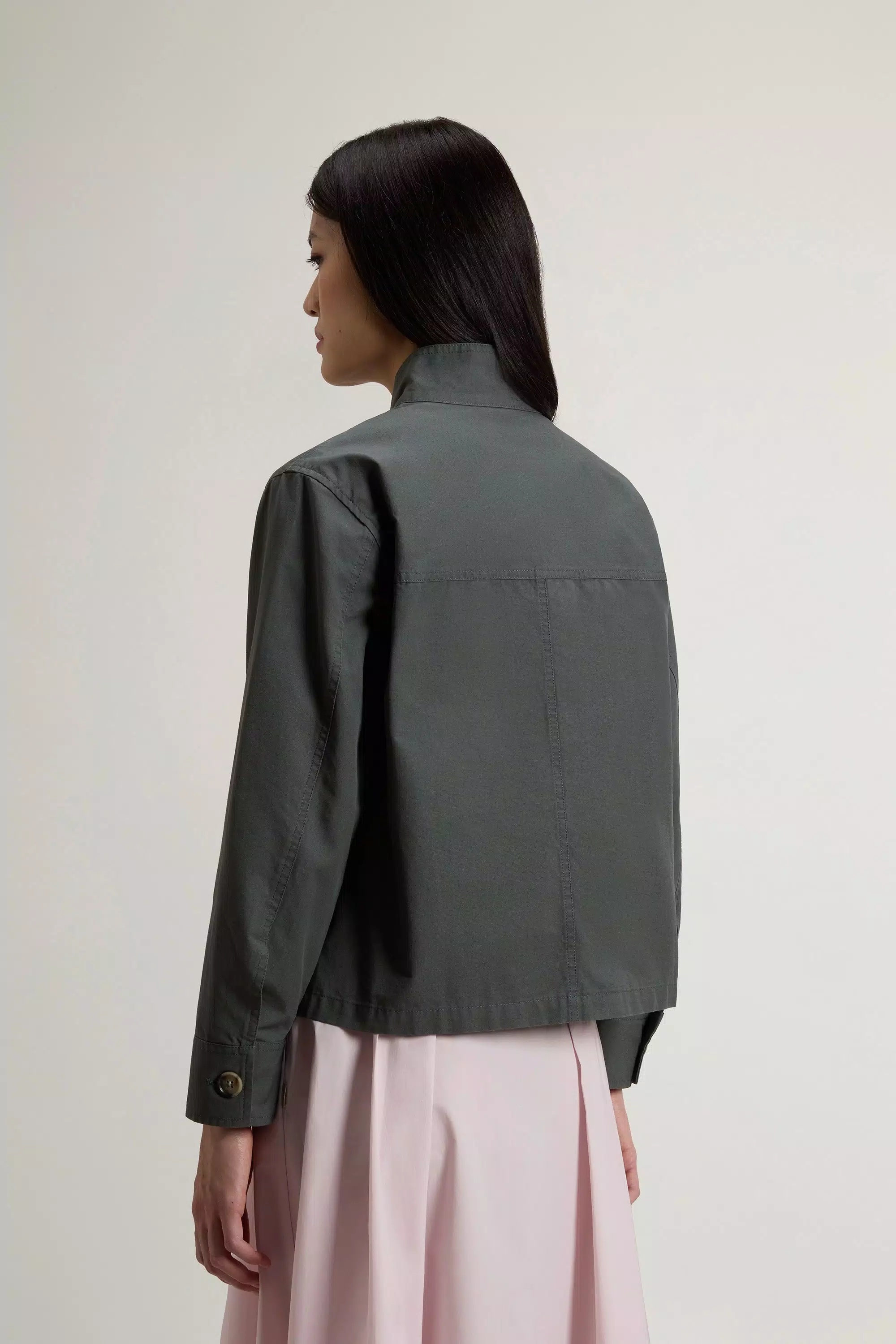 Feld-Overshirt aus gewaschenem Baumwollstoff - Forest Veil